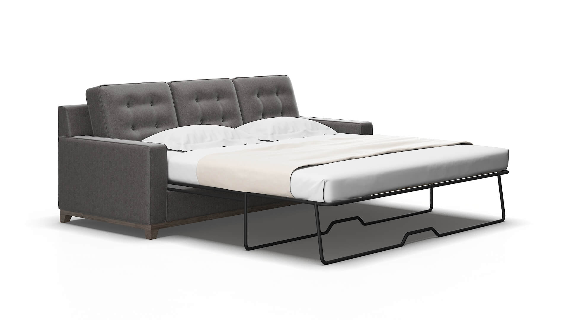 Alexandria Sasha grey Sofa sleeper Espresso Legs  2
