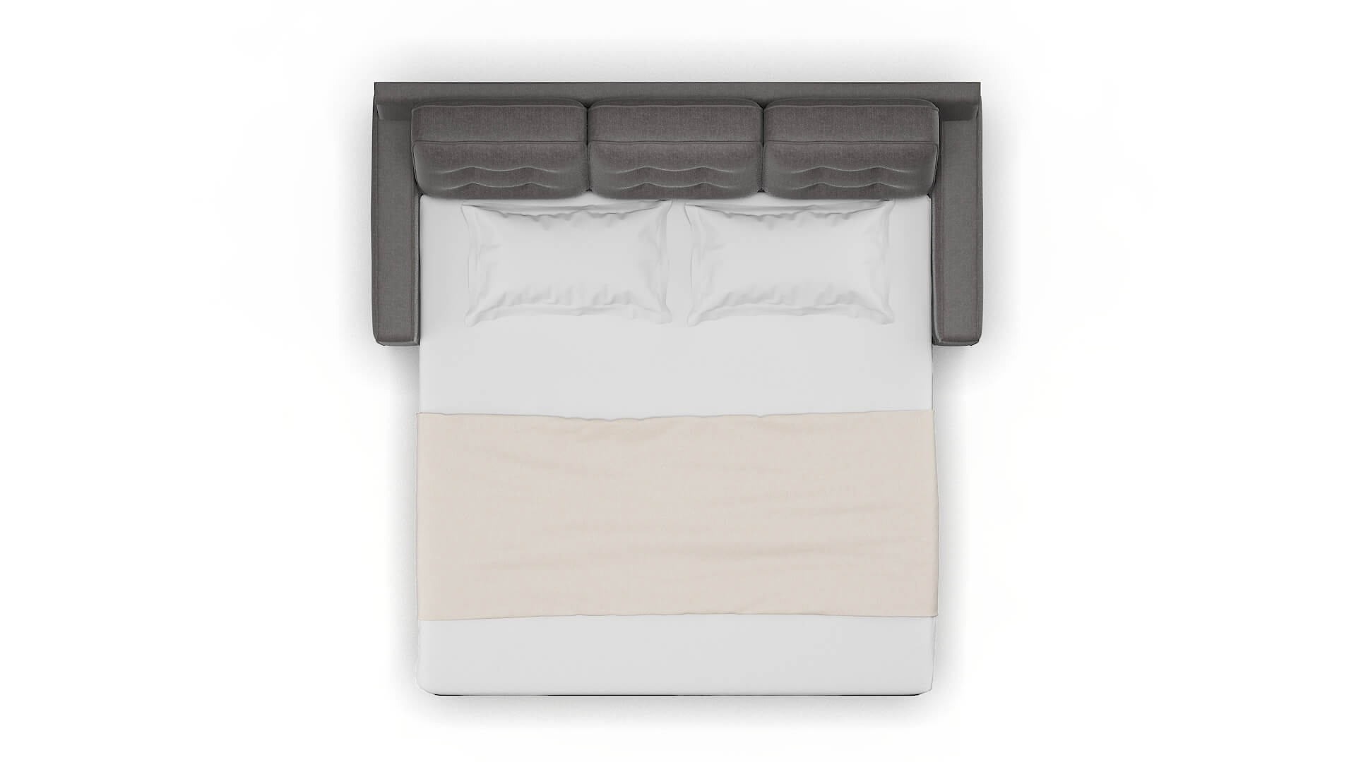 Alexandria Sasha Grey Sofa Sleeper Espresso legs 3