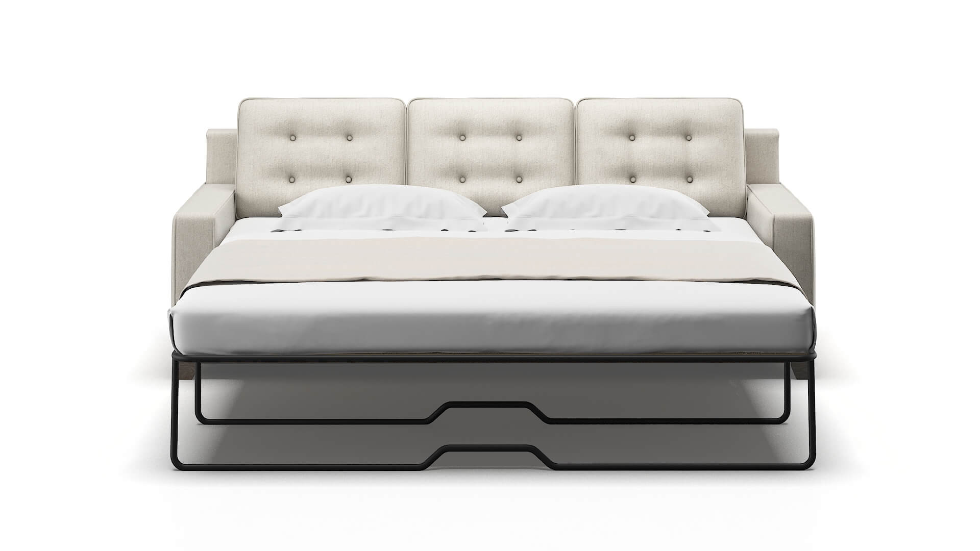 Alexandria Sasha Linen Sofa Sleeper Espresso legs 1