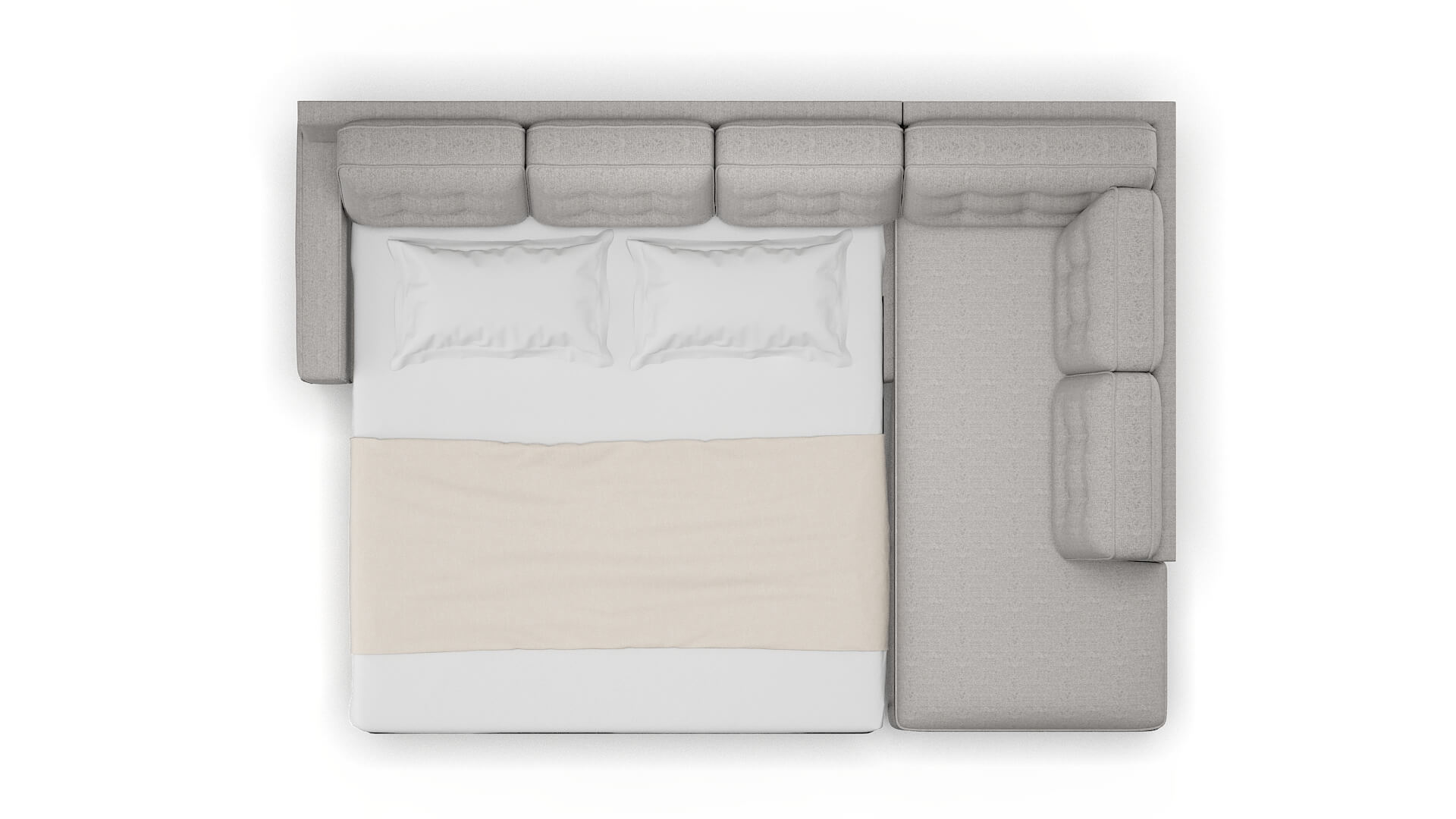 Alexandria Sasha Silver Panel Sleeper Espresso legs 3