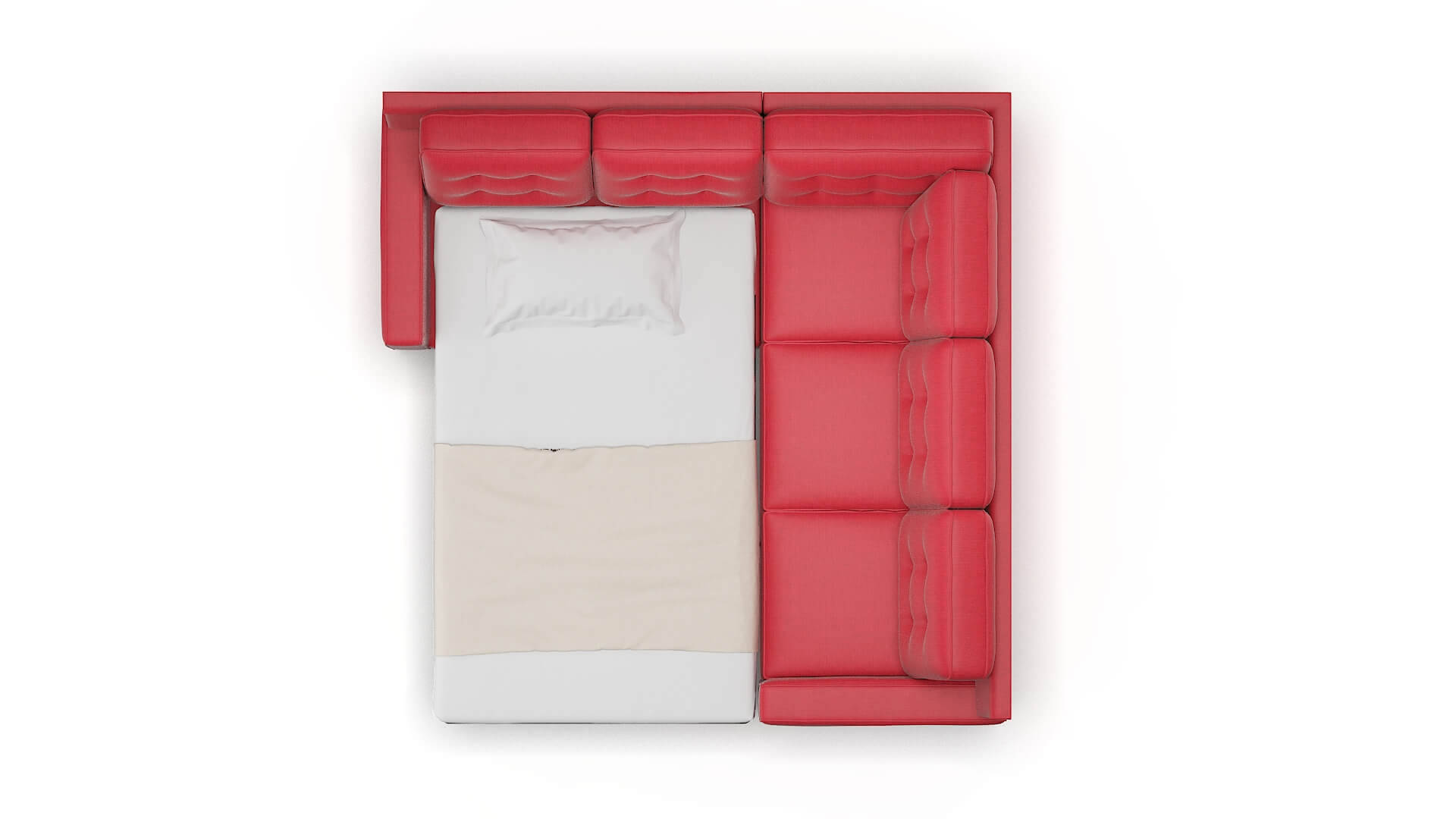 Alexandria Sorrento Berry Sectional Sleeper Espresso legs 3