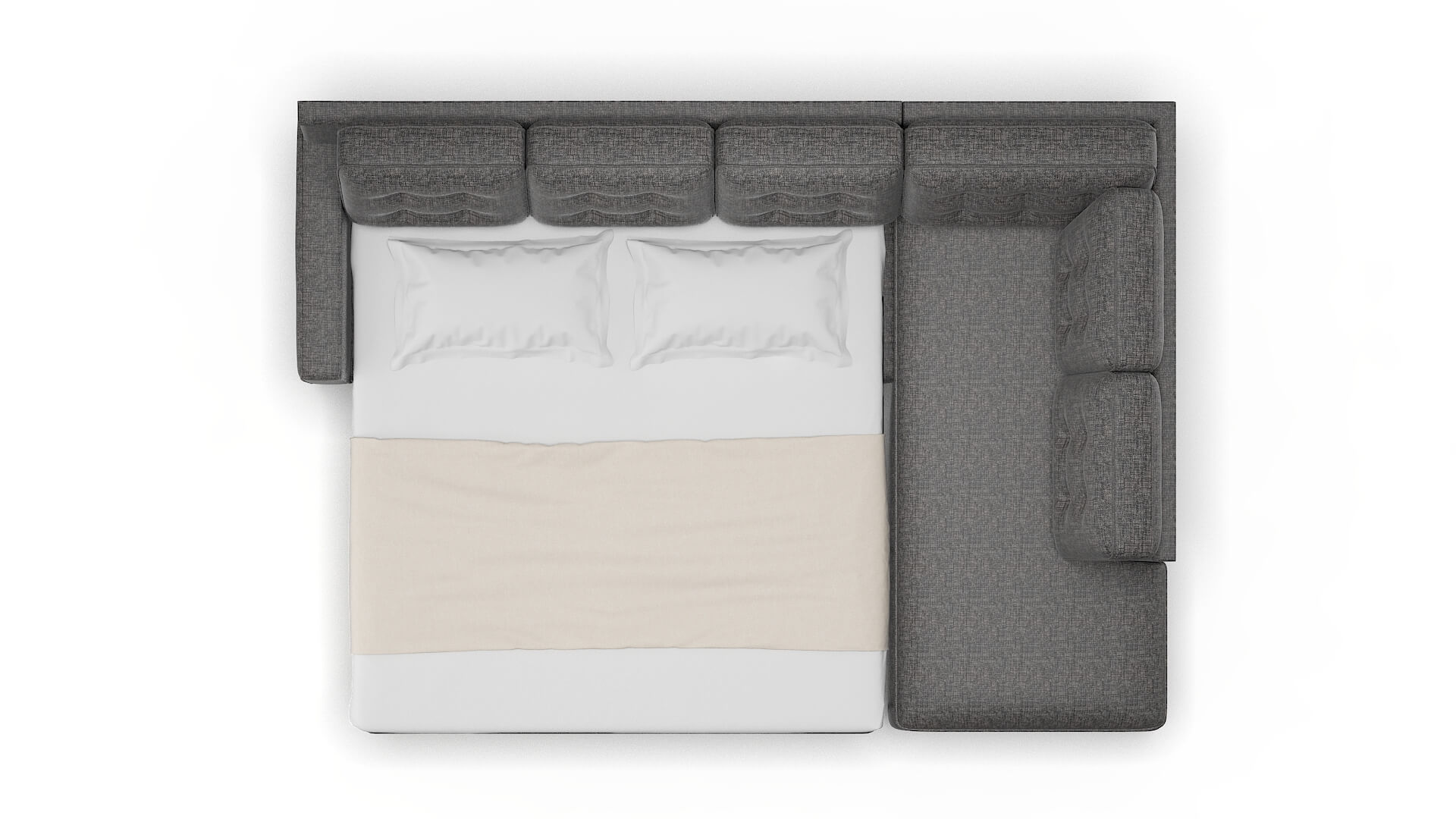 Alexandria Sosoftness 51 Panel Sleeper Espresso legs 3