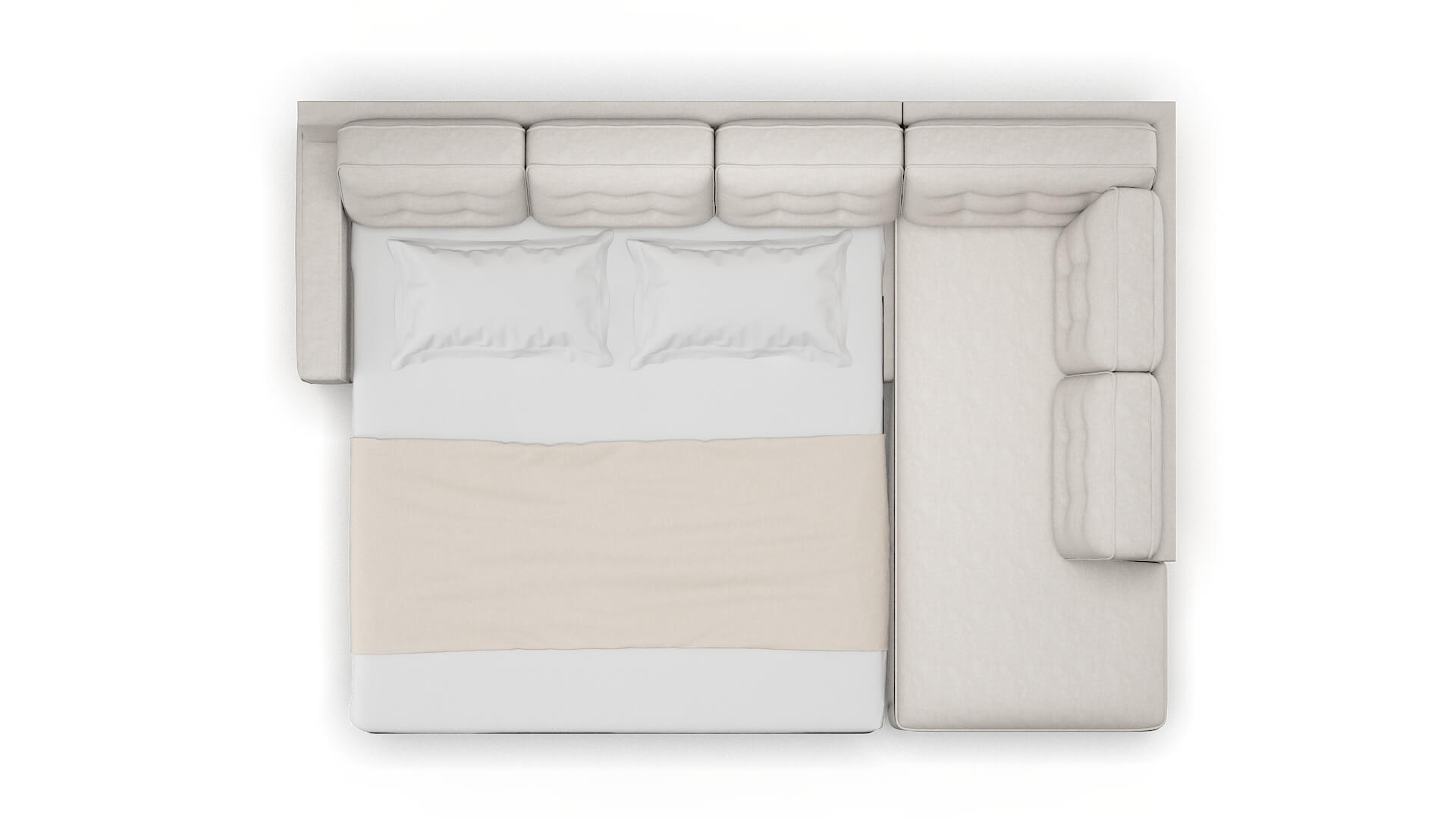 Alexandria Suave Dove Panel Sleeper Espresso legs 3