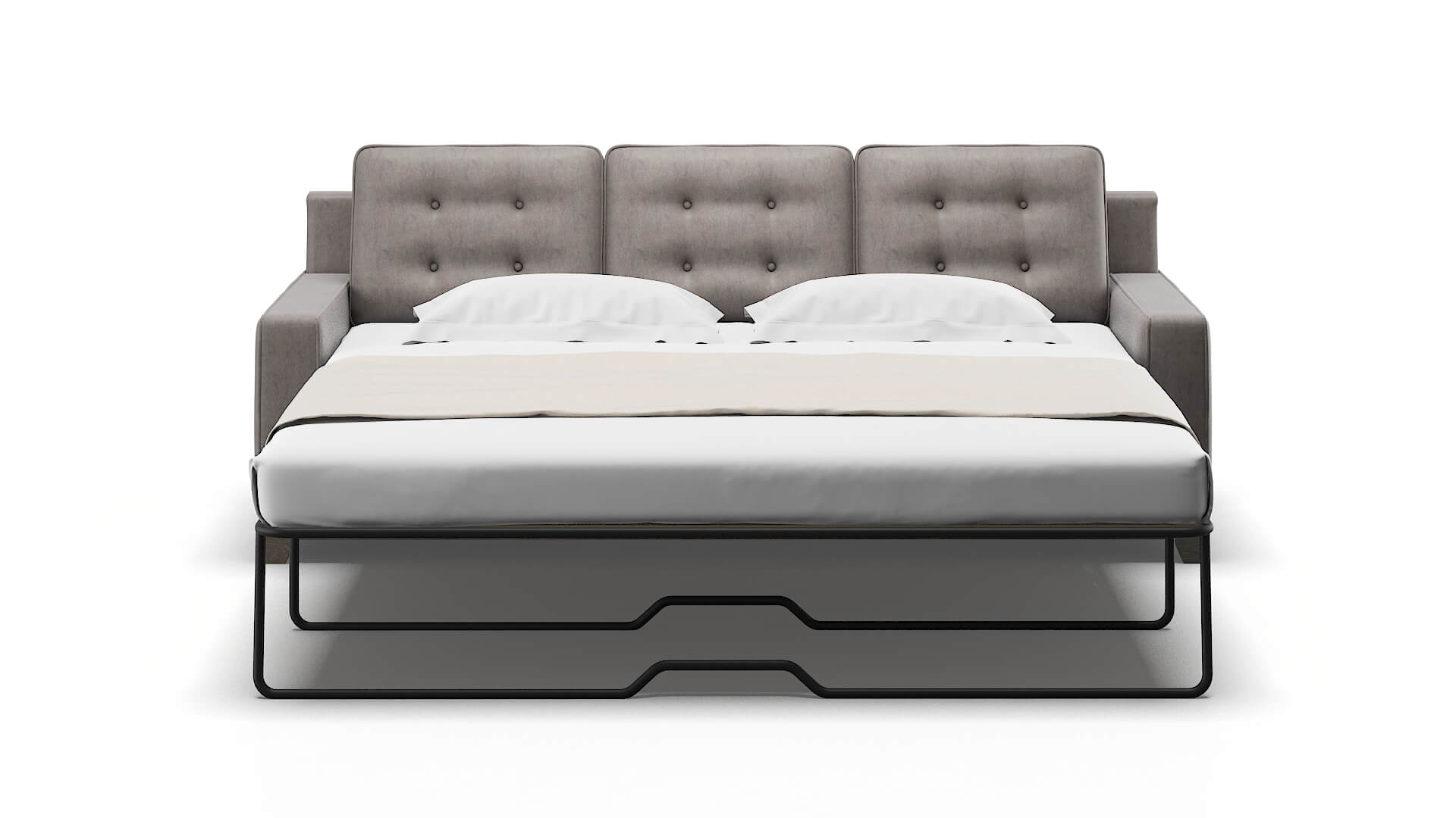Alexandria Suave Slate Sofa Sleeper Espresso legs 1