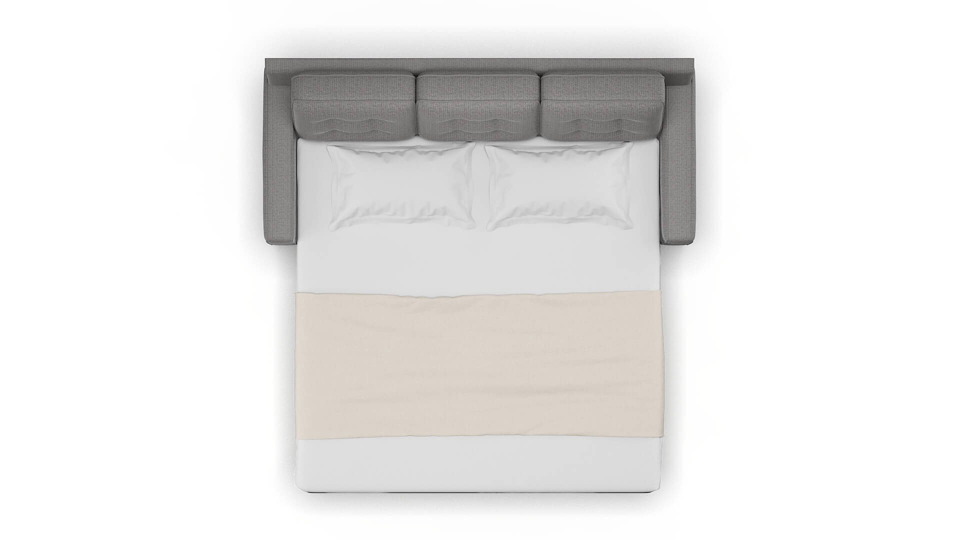 Alexandria Terrain Oatmeal Sofa Sleeper Espresso legs 3