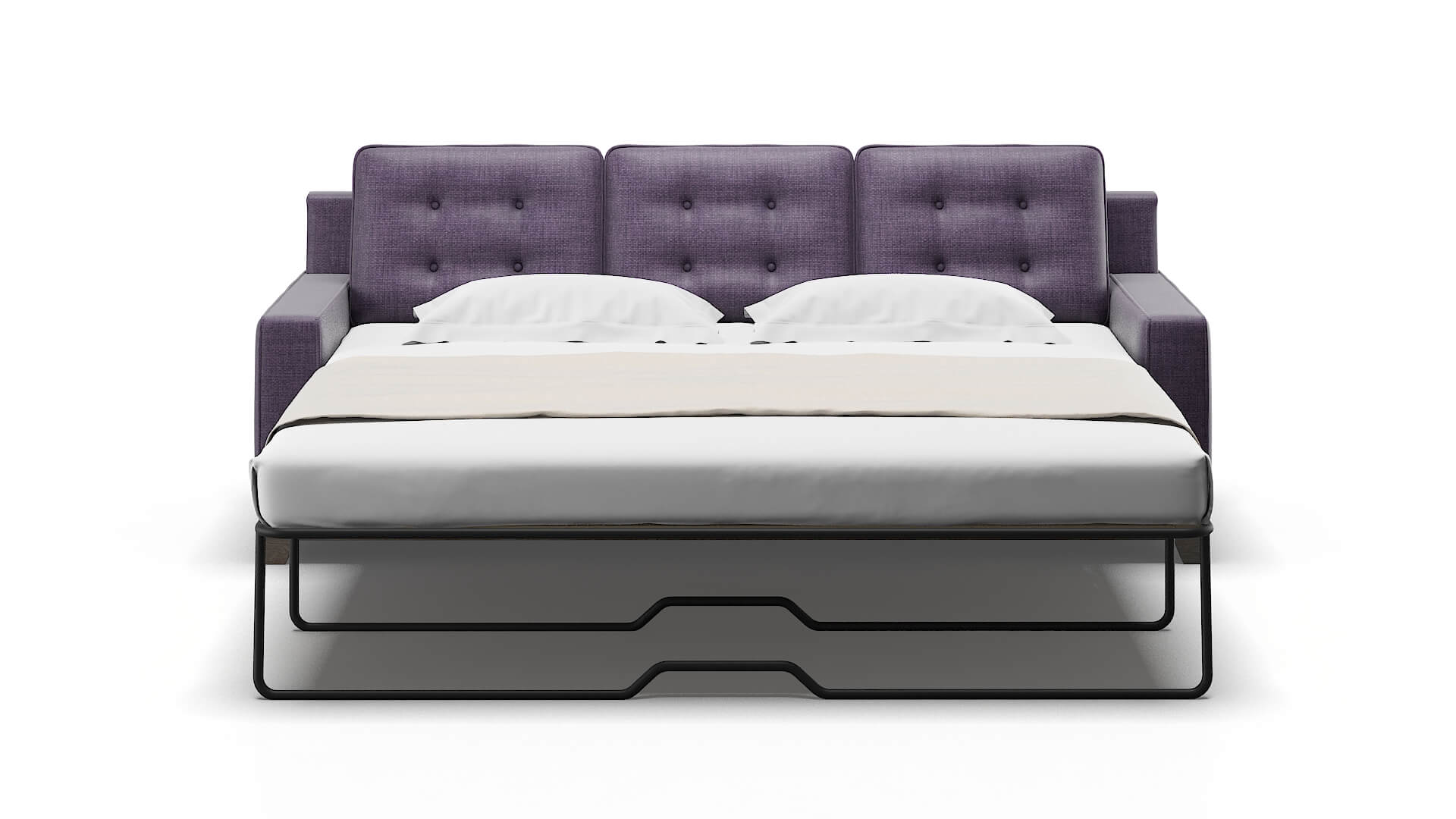 Alexandria Tess Blackberry Sofa Sleeper Espresso legs 1