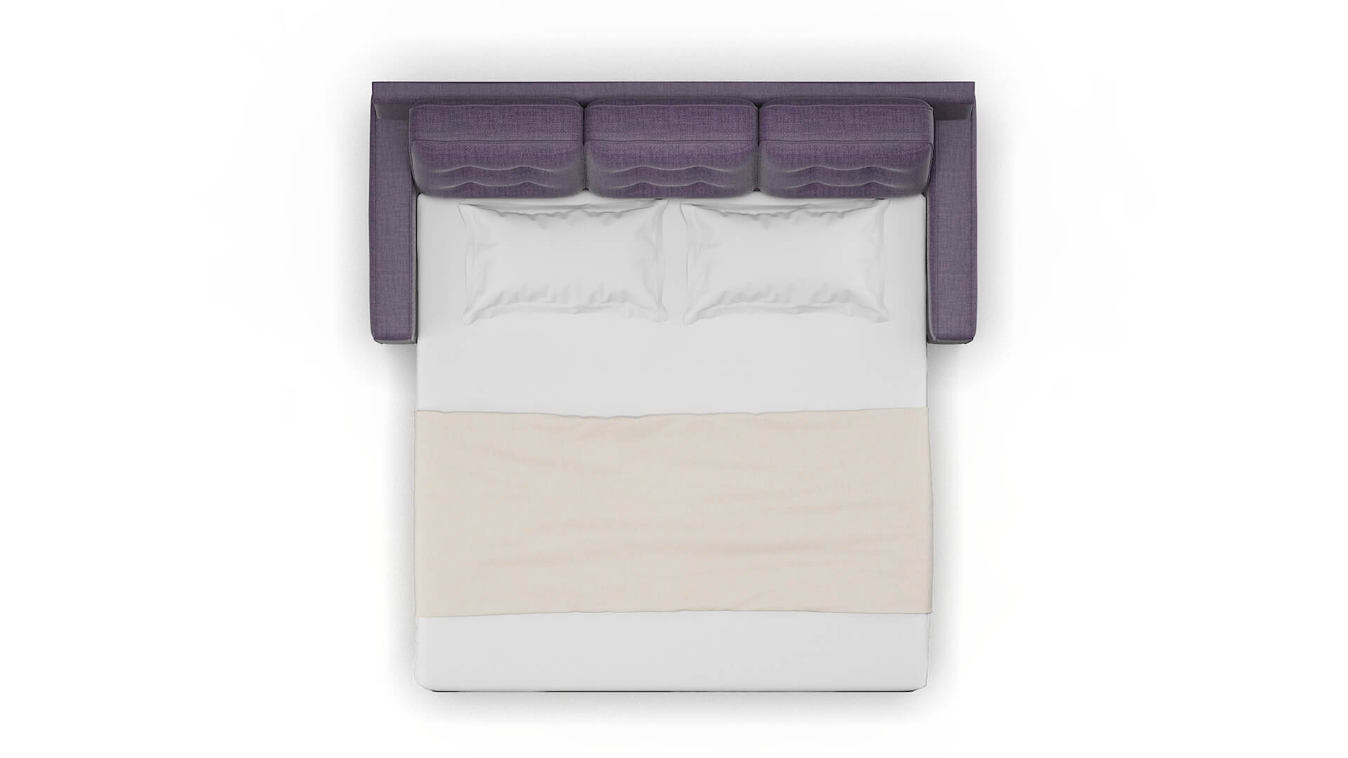 Alexandria Tess Blackberry Sofa Sleeper Espresso legs 3