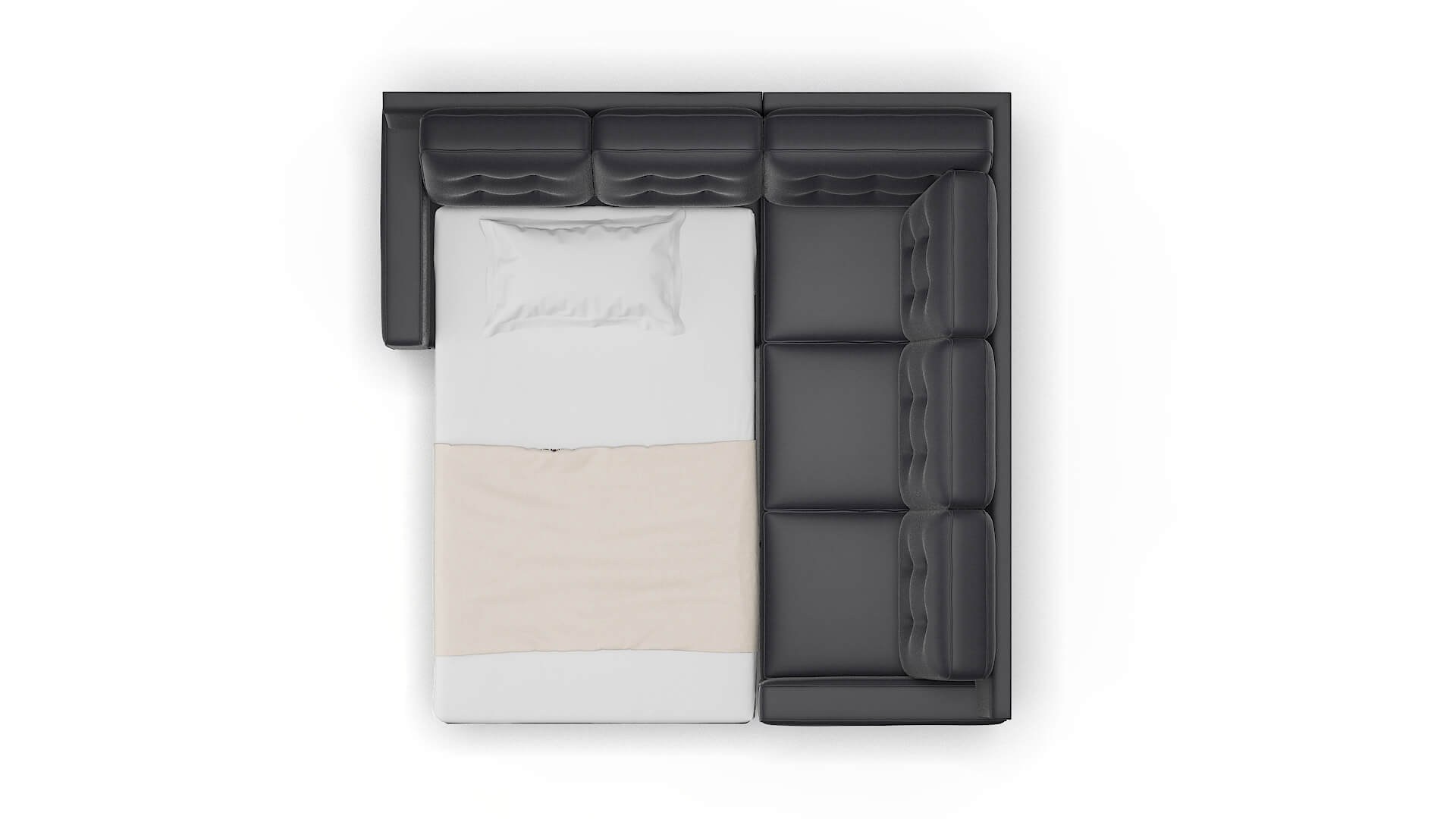 Alexandria Urban_d Eclipse Sectional Sleeper Espresso legs 3