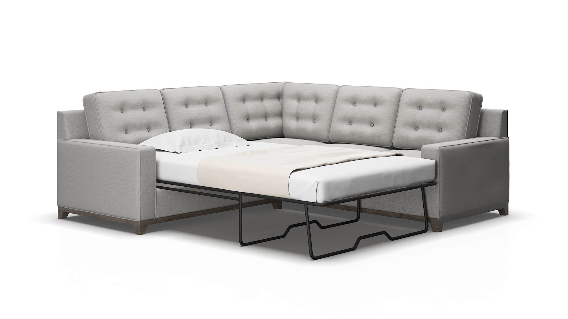 Alexandria Urban_d Pepper Sectional Sleeper Espresso legs 2