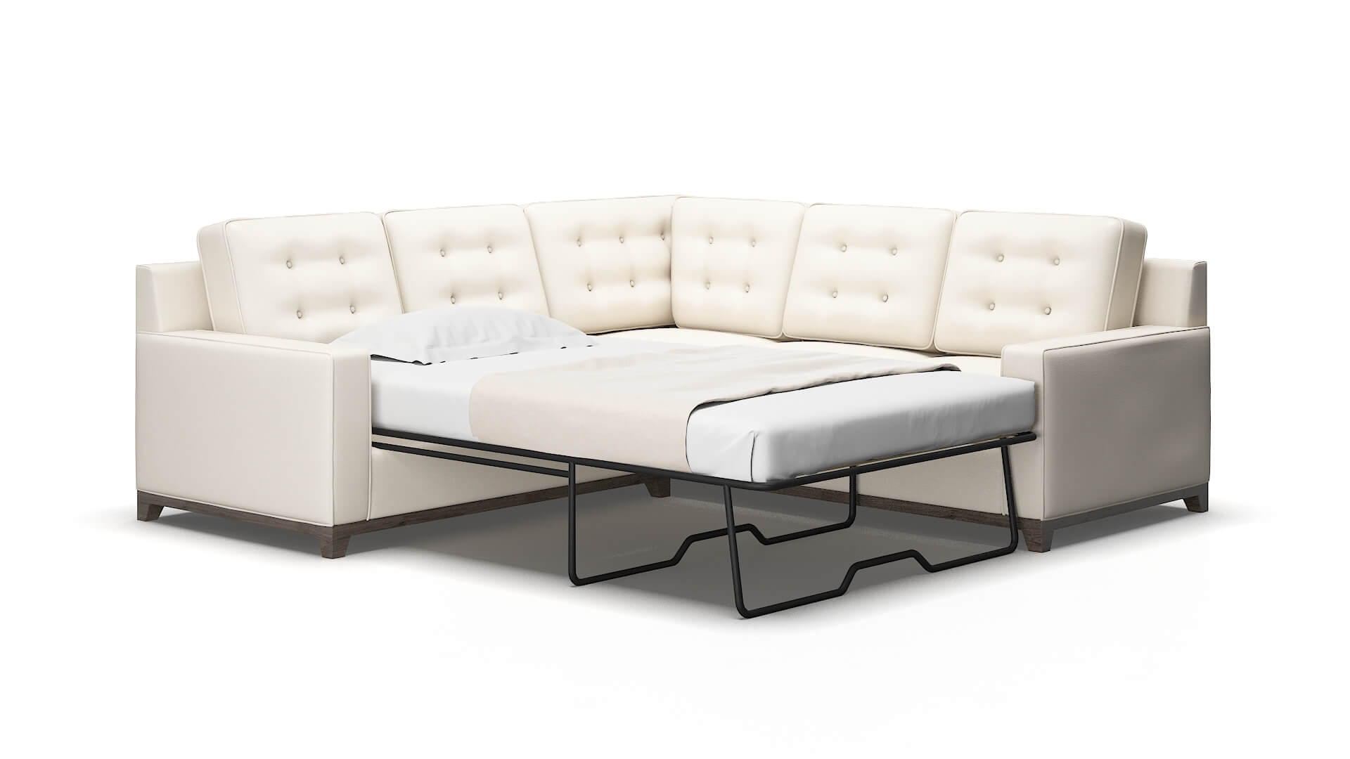 Alexandria Urban_d Snow Sectional Sleeper Espresso legs 2