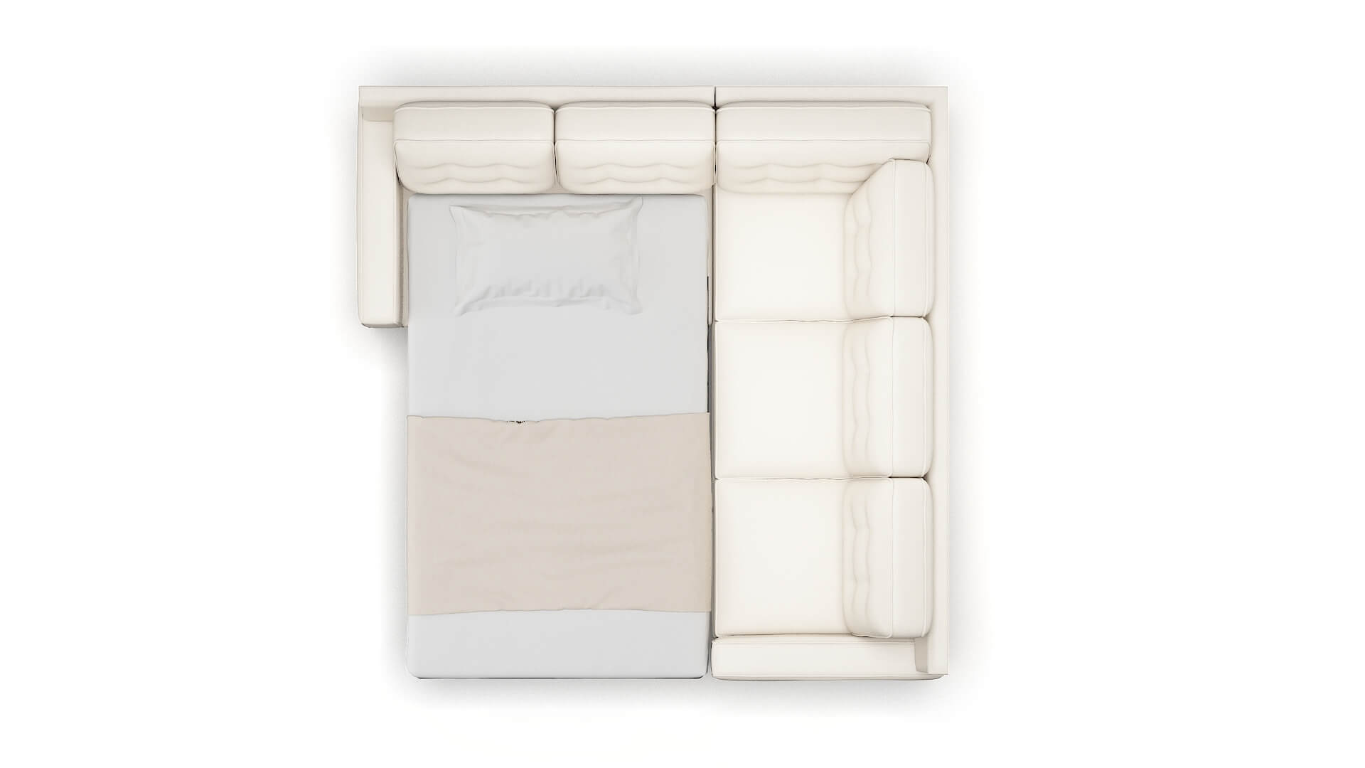 Alexandria Urban_d Snow Sectional Sleeper Espresso legs 3