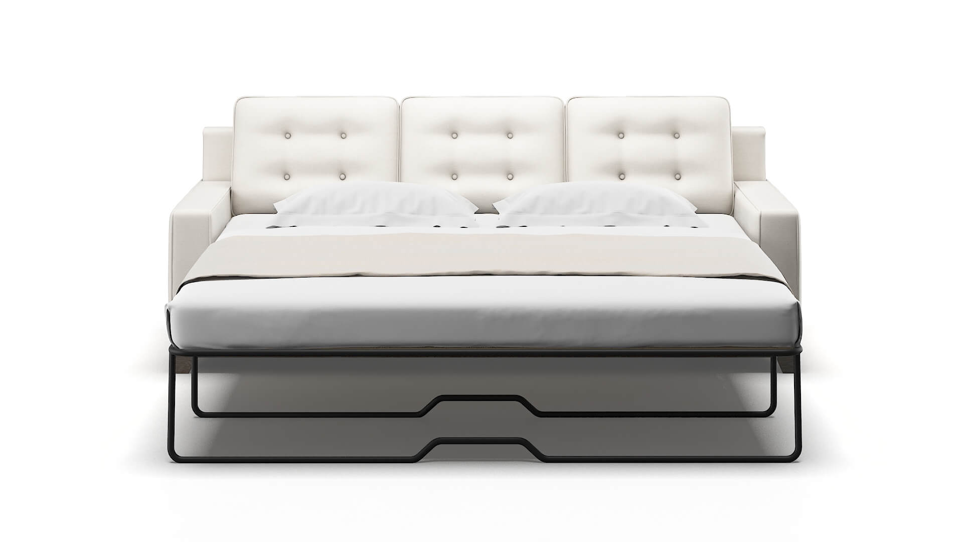 Alexandria Venice Eggshell Sofa Sleeper Espresso legs 1