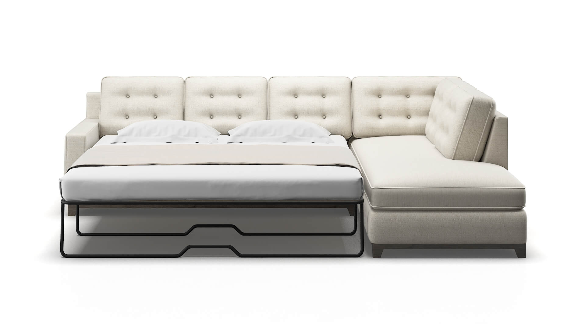 Alexandria Venus Cream Panel Sleeper Espresso legs 1