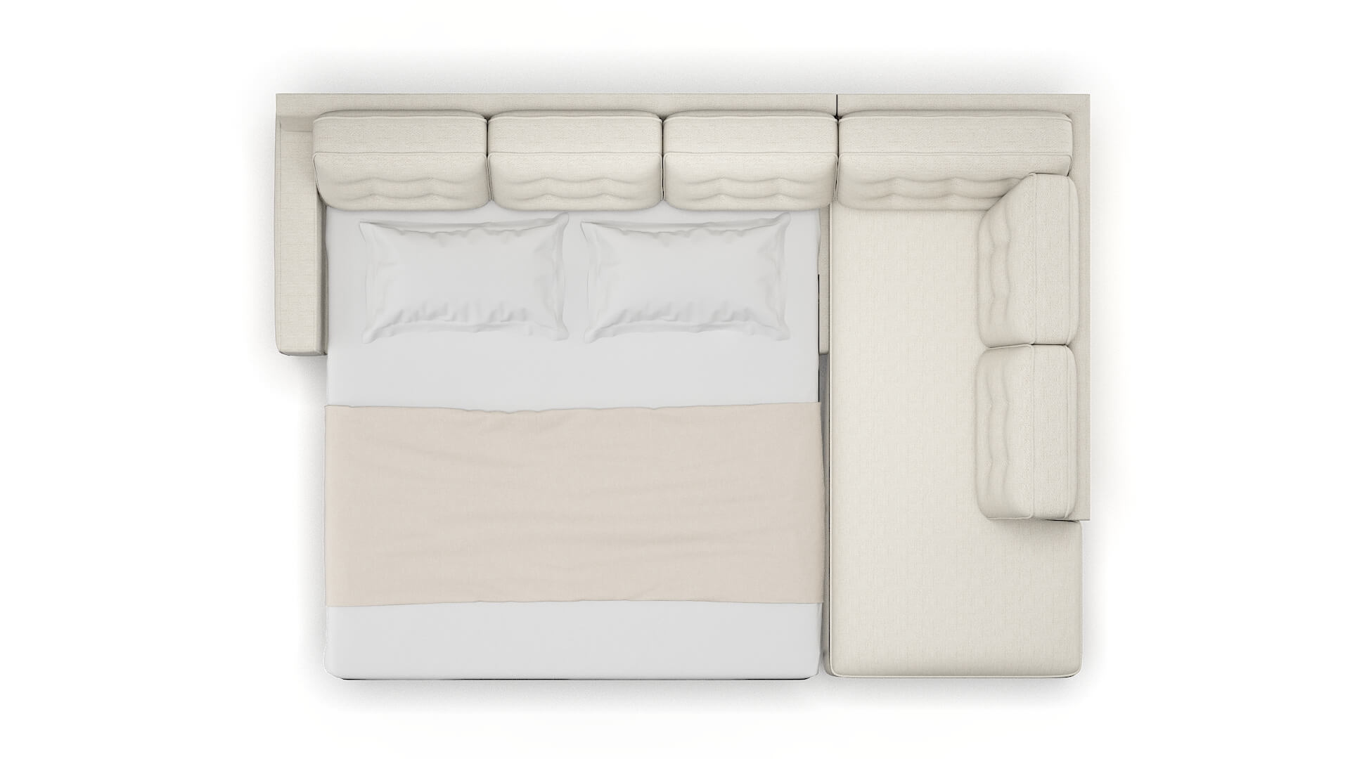 Alexandria Venus Cream Panel Sleeper Espresso legs 3