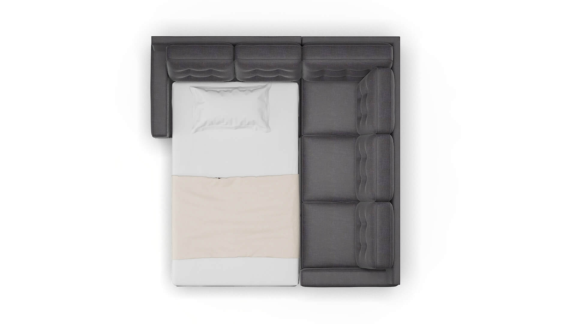 Alexandria Venus Onyx Sectional Sleeper Espresso legs 3