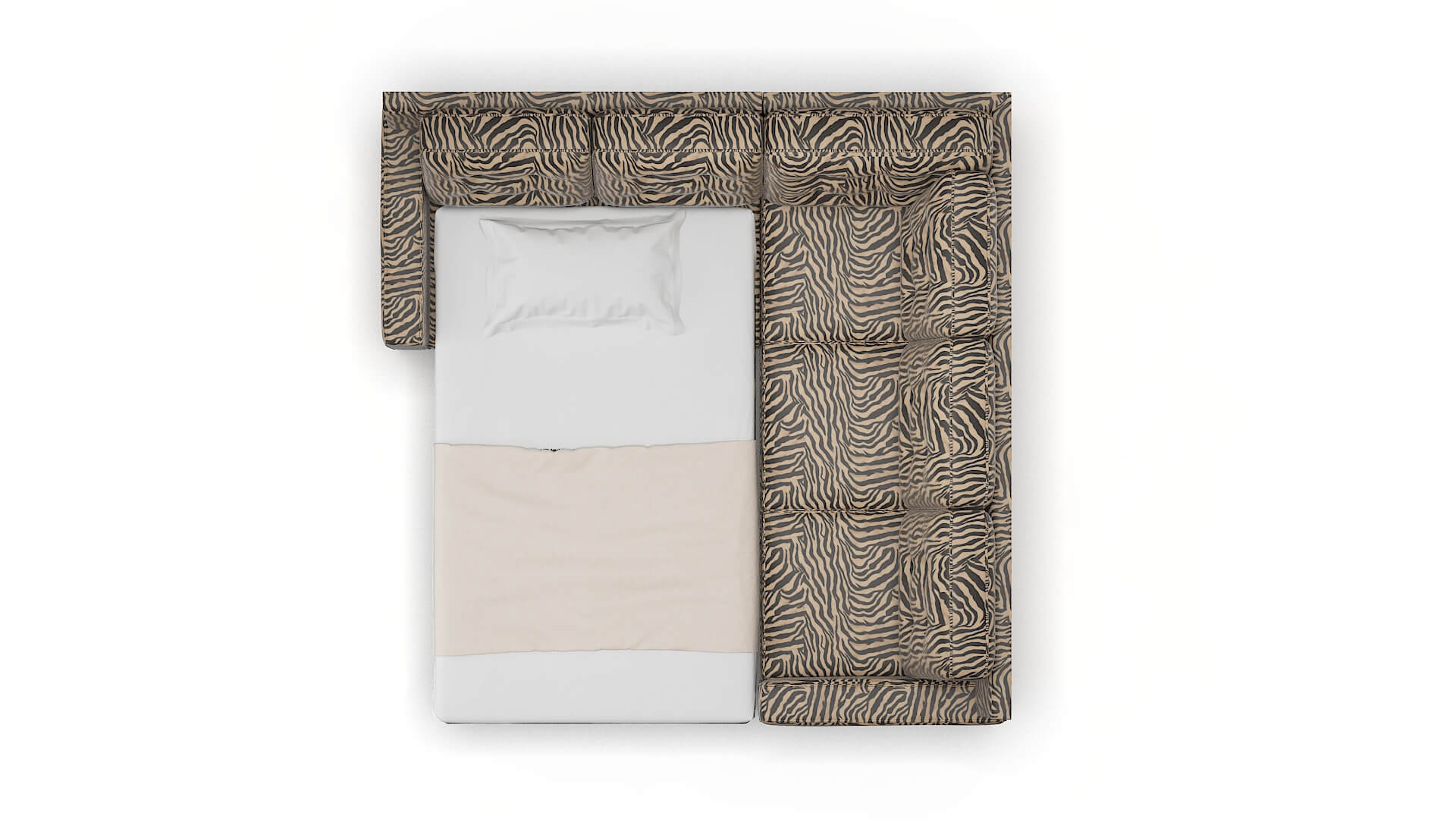 Alexandria Zambia Coffee Sectional Sleeper Espresso legs 3