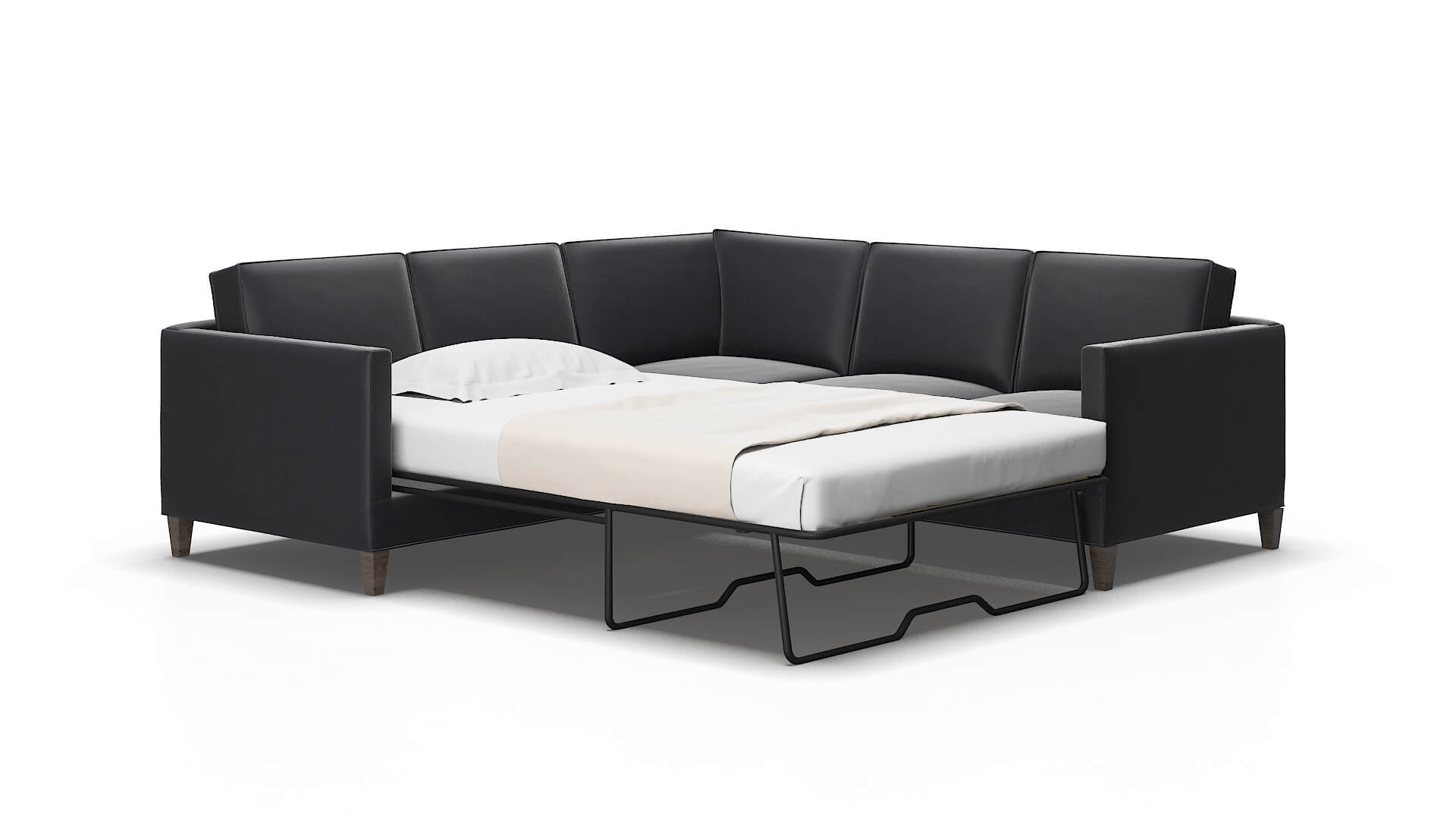 Alps Atlas_plz Navy Sectional Sleeper Espresso legs 2