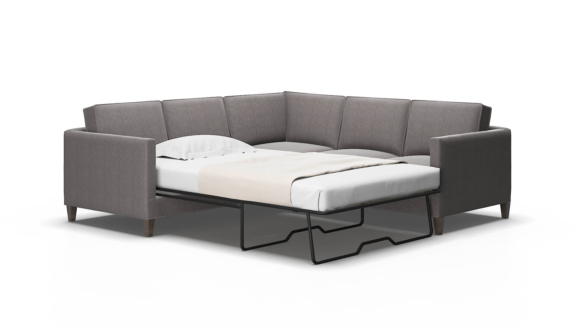 Alps Atlas_plz silver Sectional sleeper Espresso Legs  2