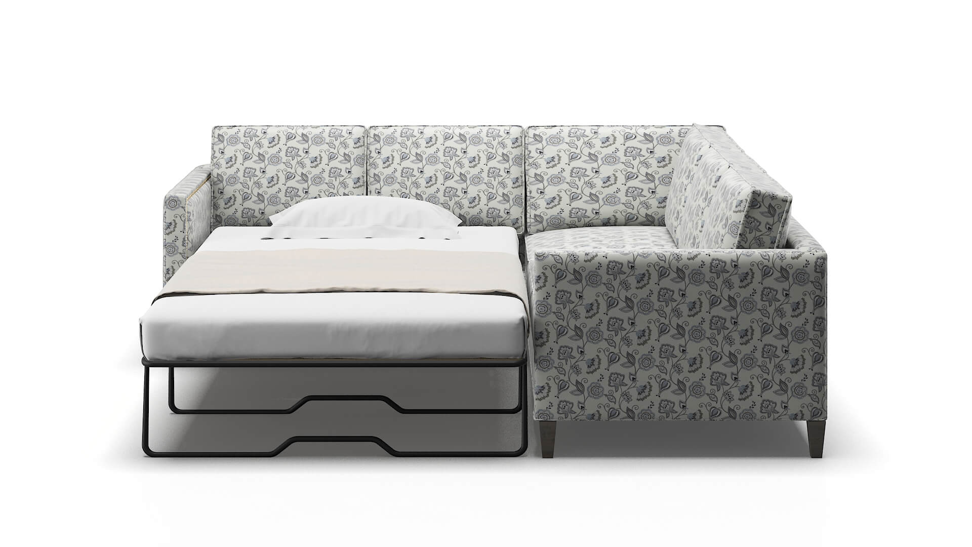 Alps Avignon Sky Sectional Sleeper Espresso legs 1