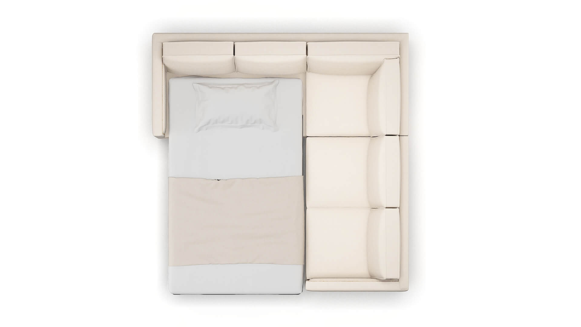 Alps Bella Buckwheat Sectional Sleeper Espresso legs 3