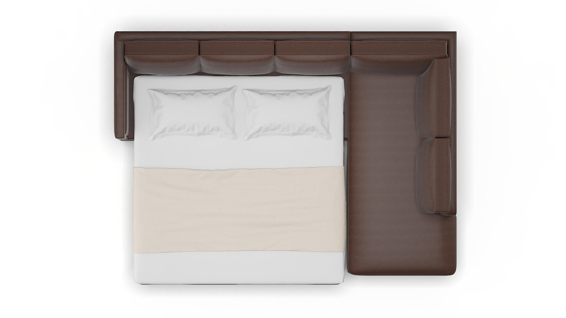 Alps Bella Espresso Panel Sleeper Espresso legs 3