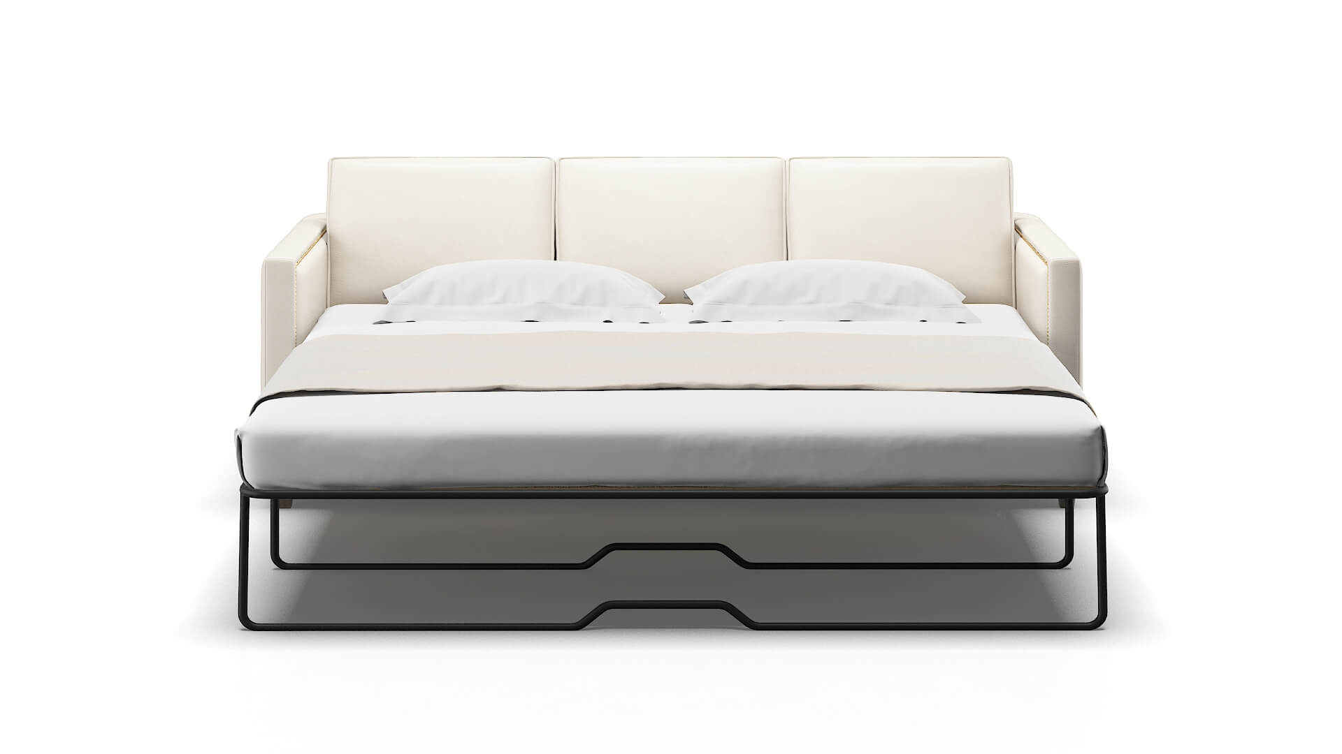 Alps Blanche Milky Sofa Sleeper Espresso legs 1