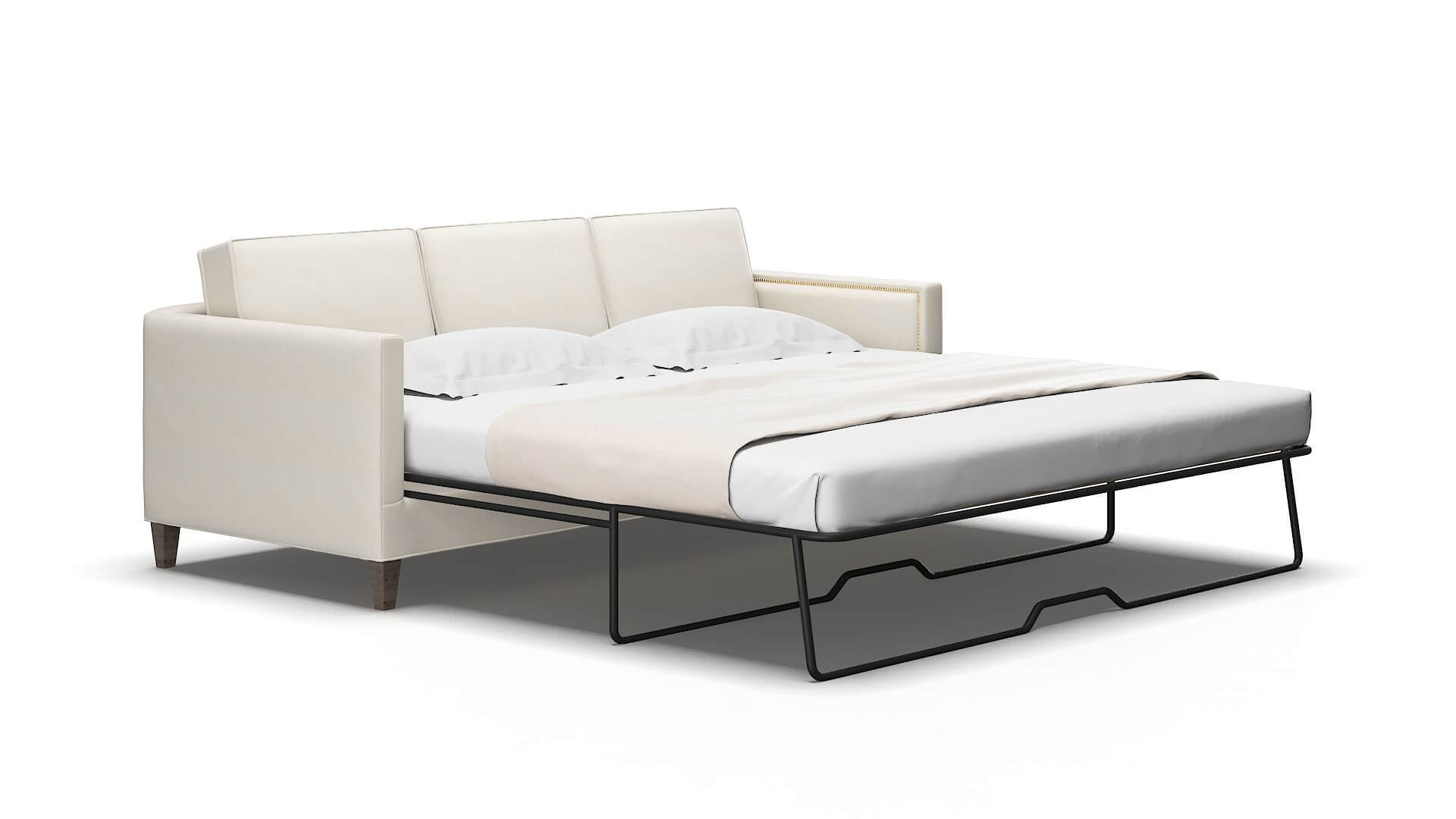 Alps Bungalow ivory Sofa sleeper Espresso Legs  2