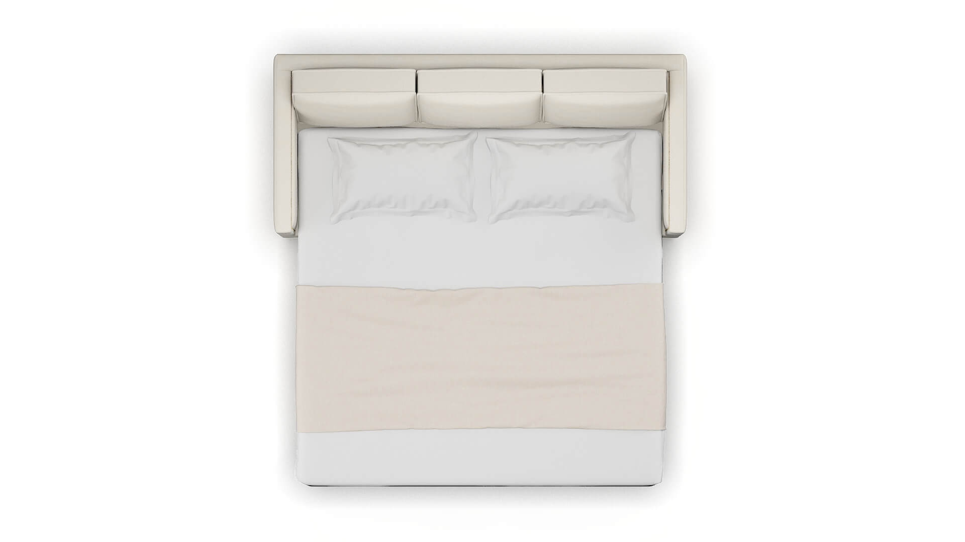 Alps Bungalow Ivory Sofa Sleeper Espresso legs 3