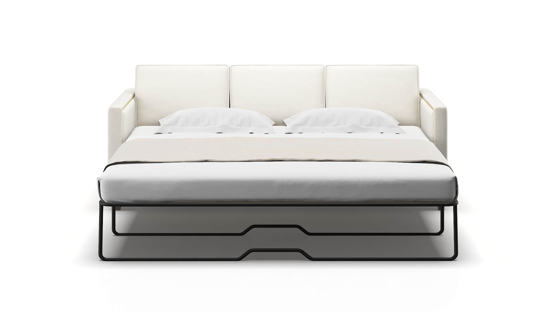 Alps Catalina Ivory Sofa Sleeper Espresso legs 1