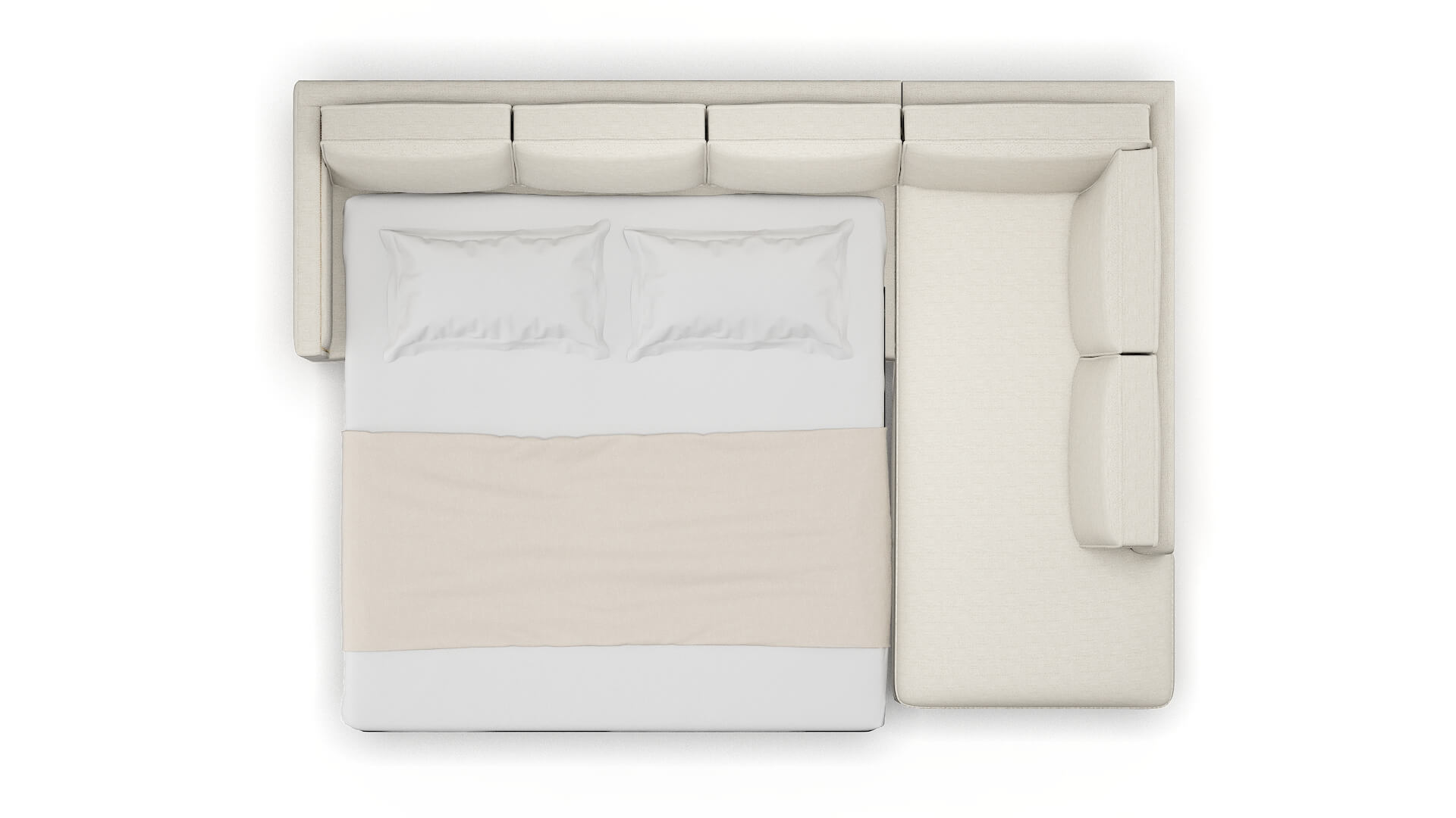 Alps Catalina Linen Panel Sleeper Espresso legs 3