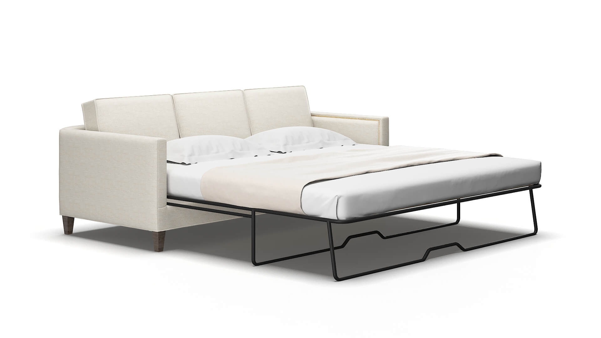 Alps Catalina Linen Sofa Sleeper Espresso legs 2