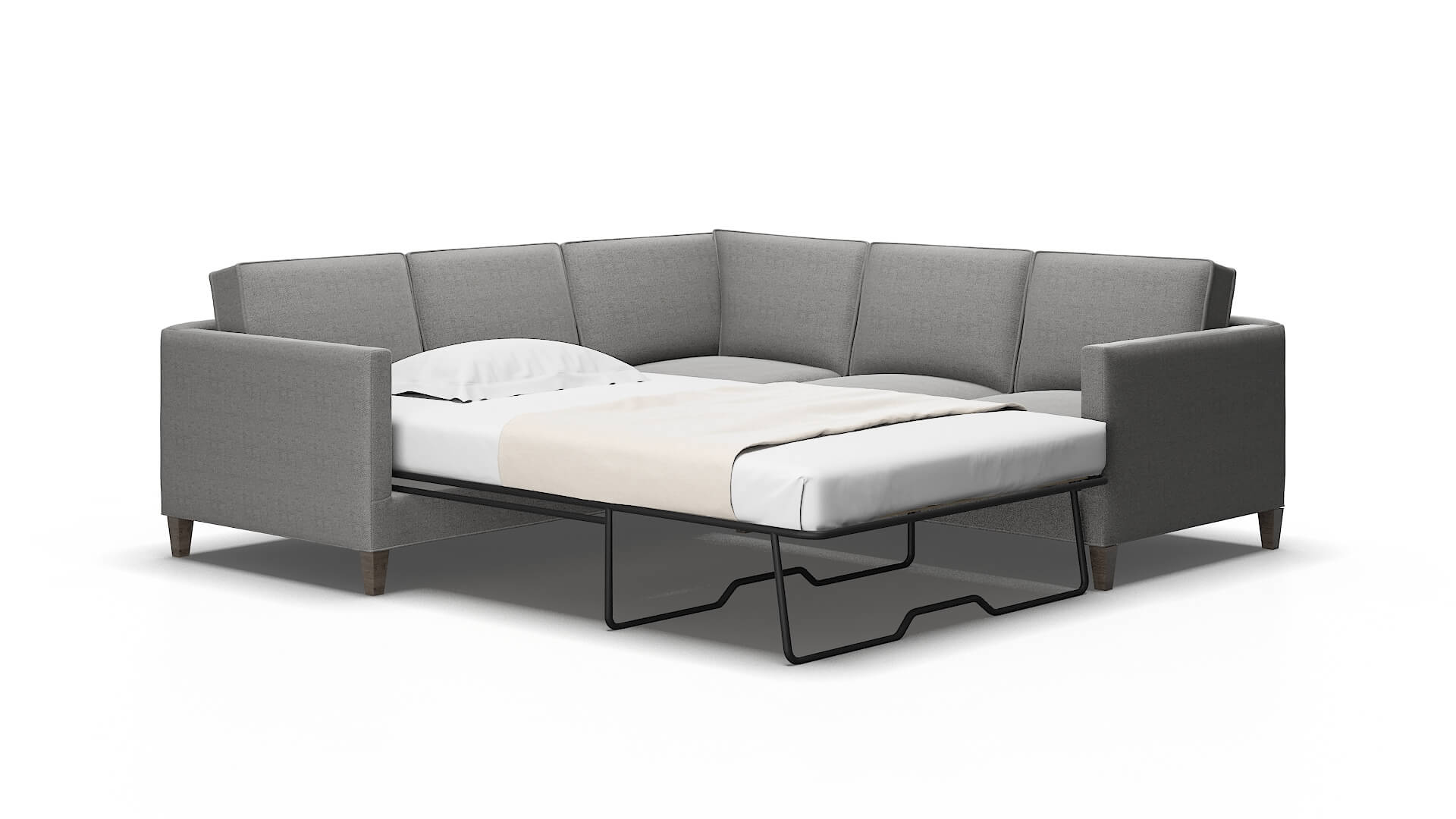 Alps Catalina steel Sectional sleeper Espresso Legs  2
