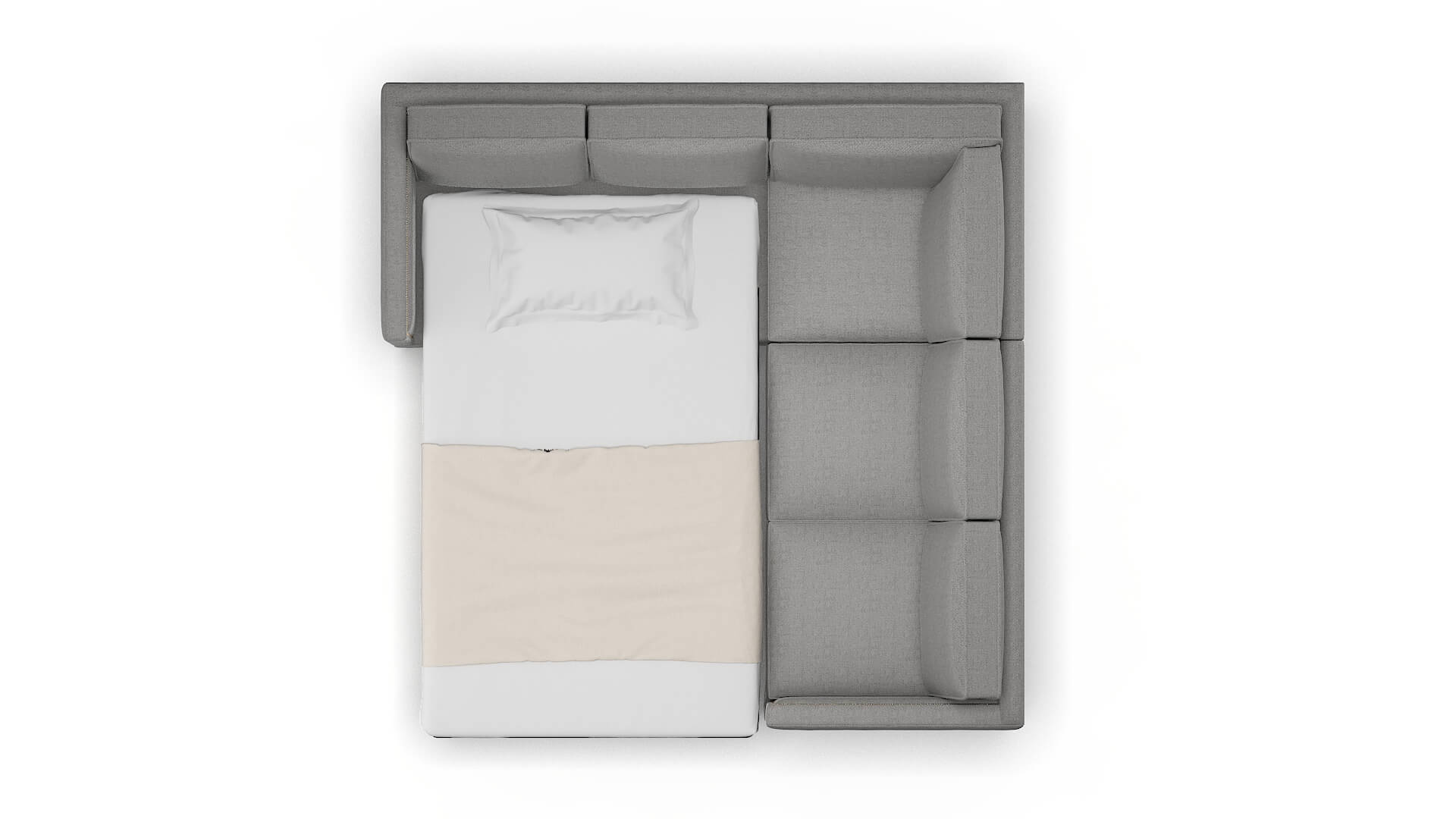 Alps Catalina Steel Sectional Sleeper Espresso legs 3