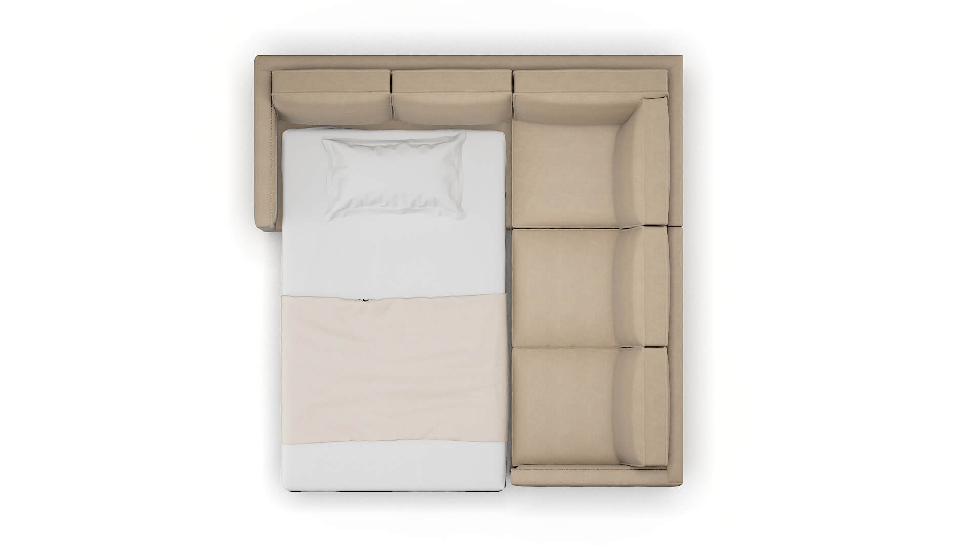 Alps Chance Platinum Sectional Sleeper Espresso legs 3