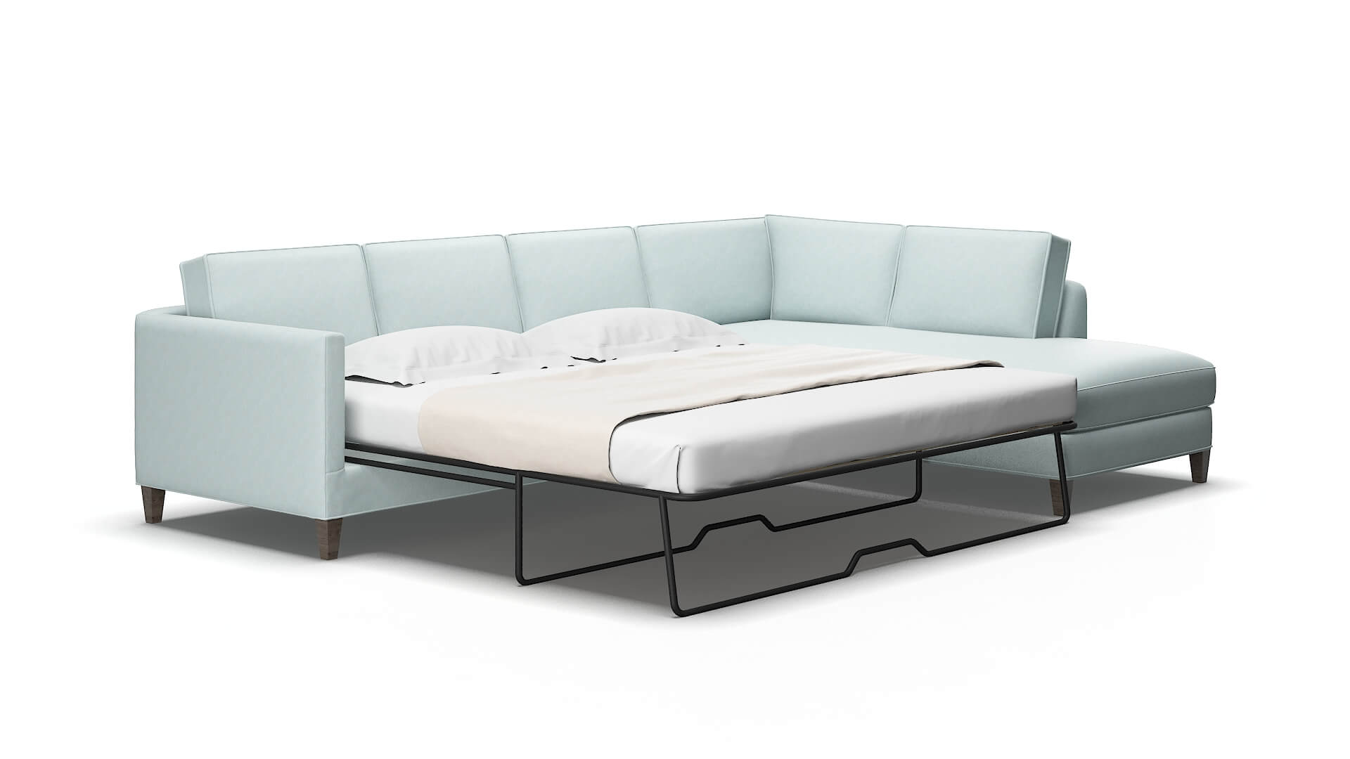 Alps Clyde cornflower Panel sleeper Espresso Legs  2