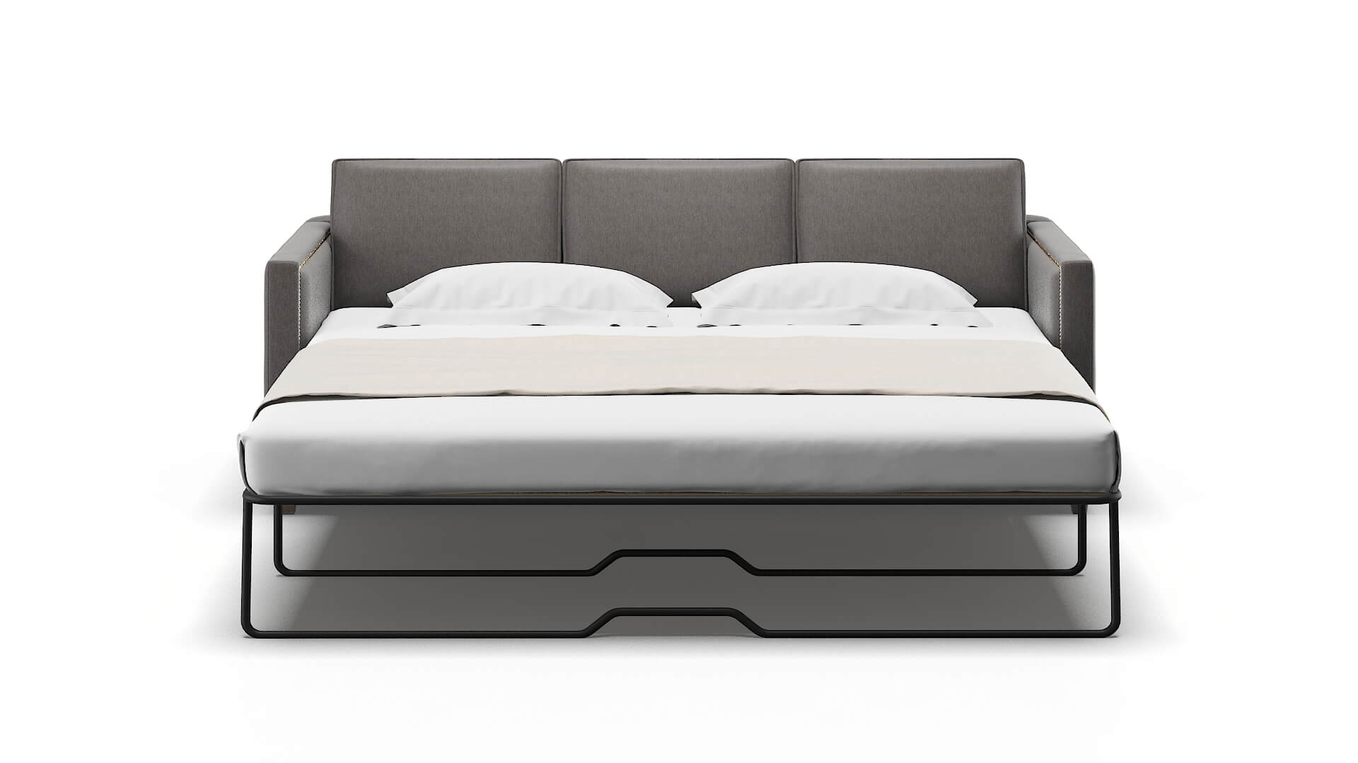 Alps Cosmo Charcoal Sofa Sleeper Espresso legs 1