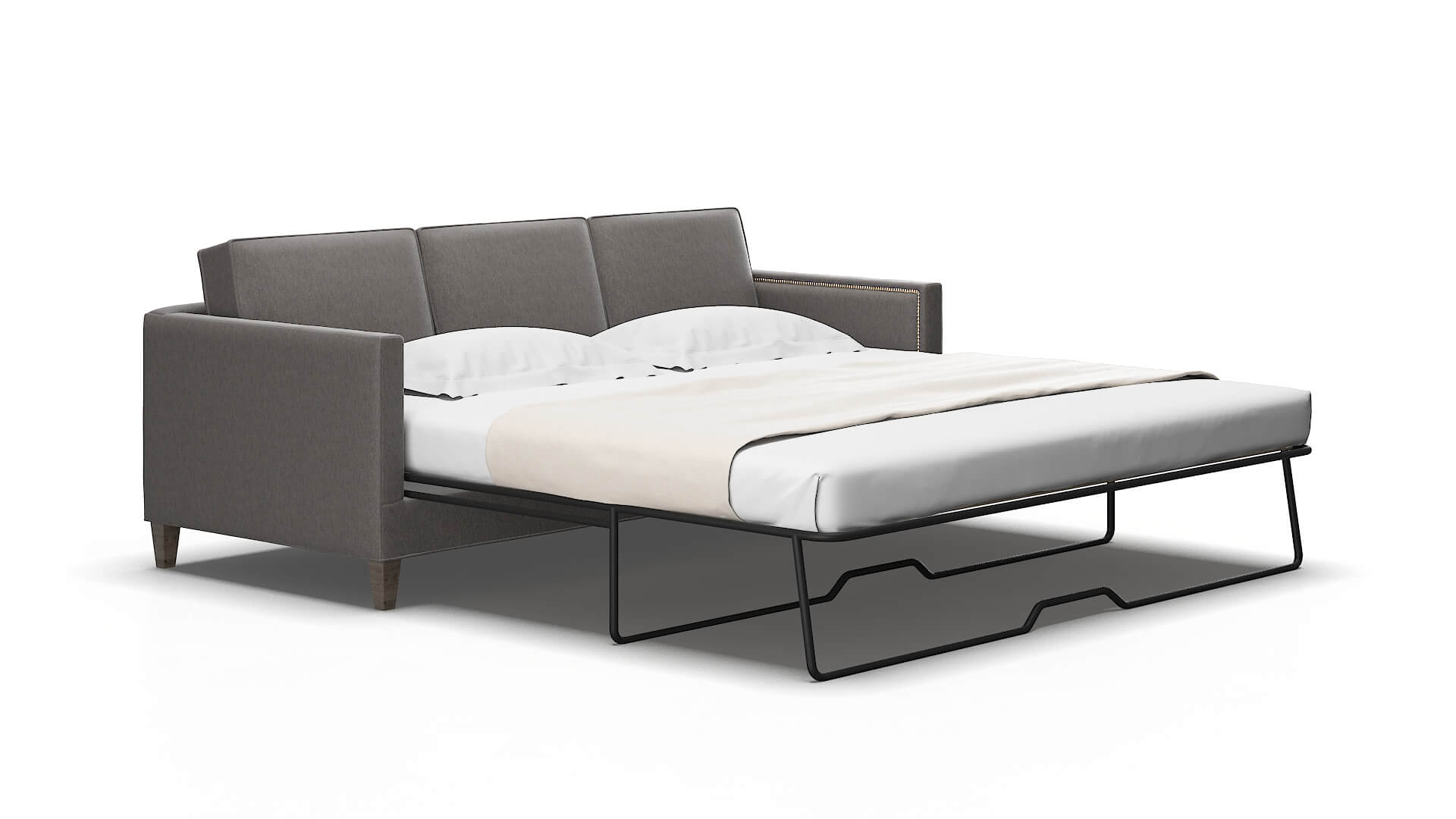 Alps Cosmo charcoal Sofa sleeper Espresso Legs  2