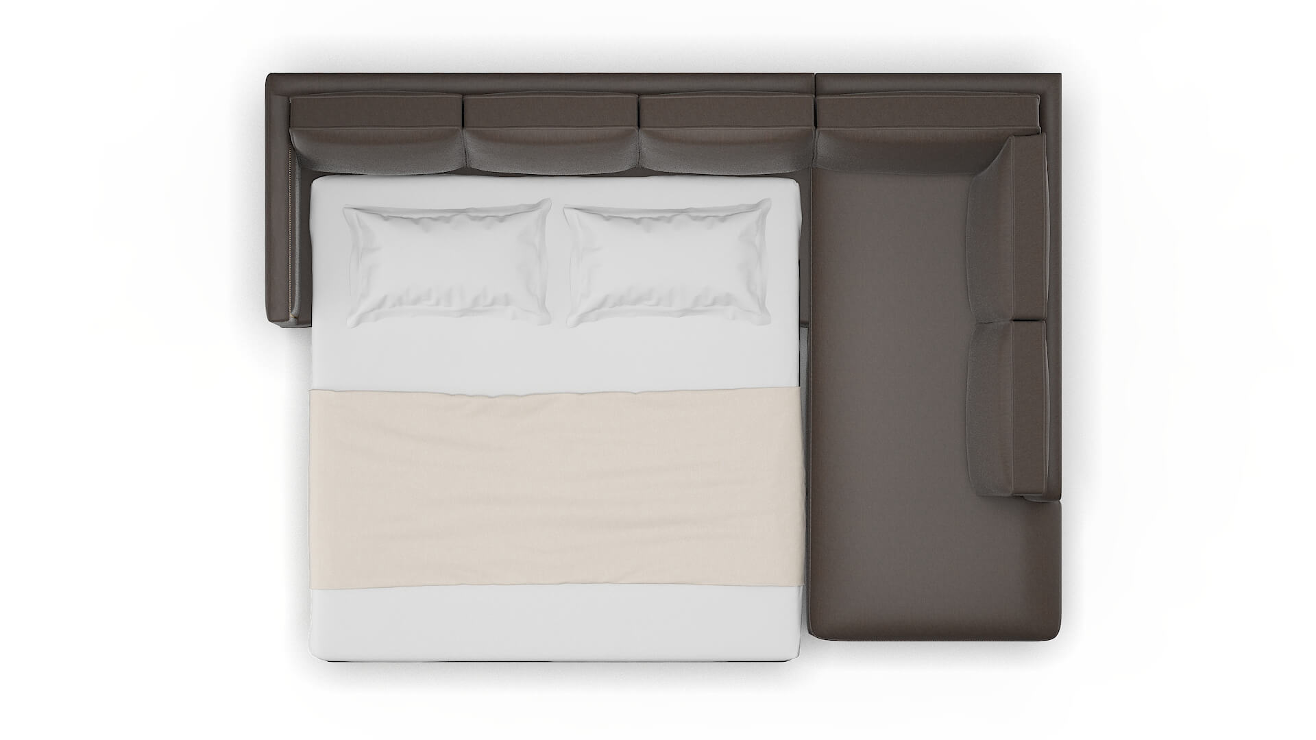 Alps Cosmo Chocolate Panel Sleeper Espresso legs 3