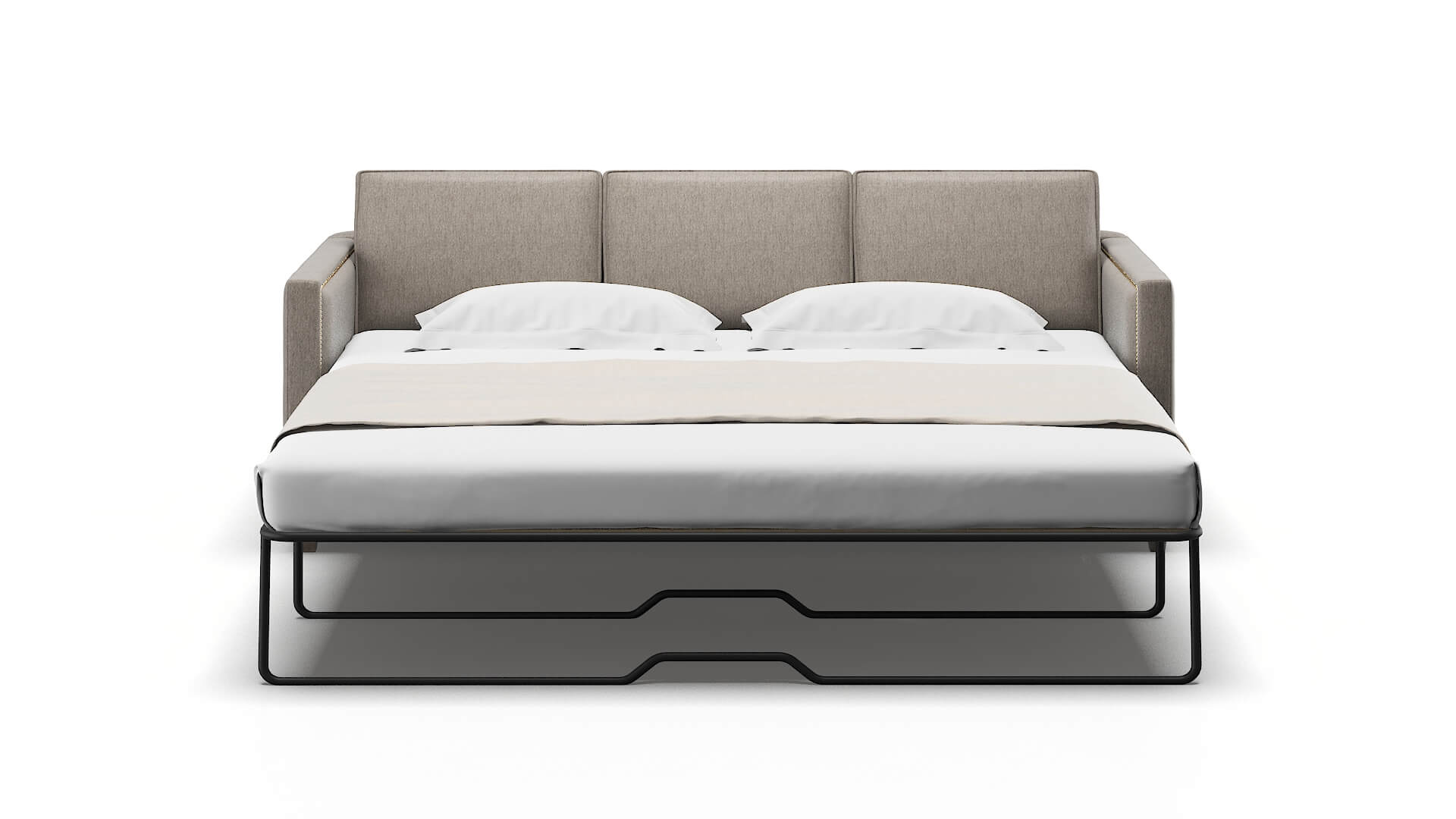 Alps Cosmo Taupe Sofa Sleeper Espresso legs 1