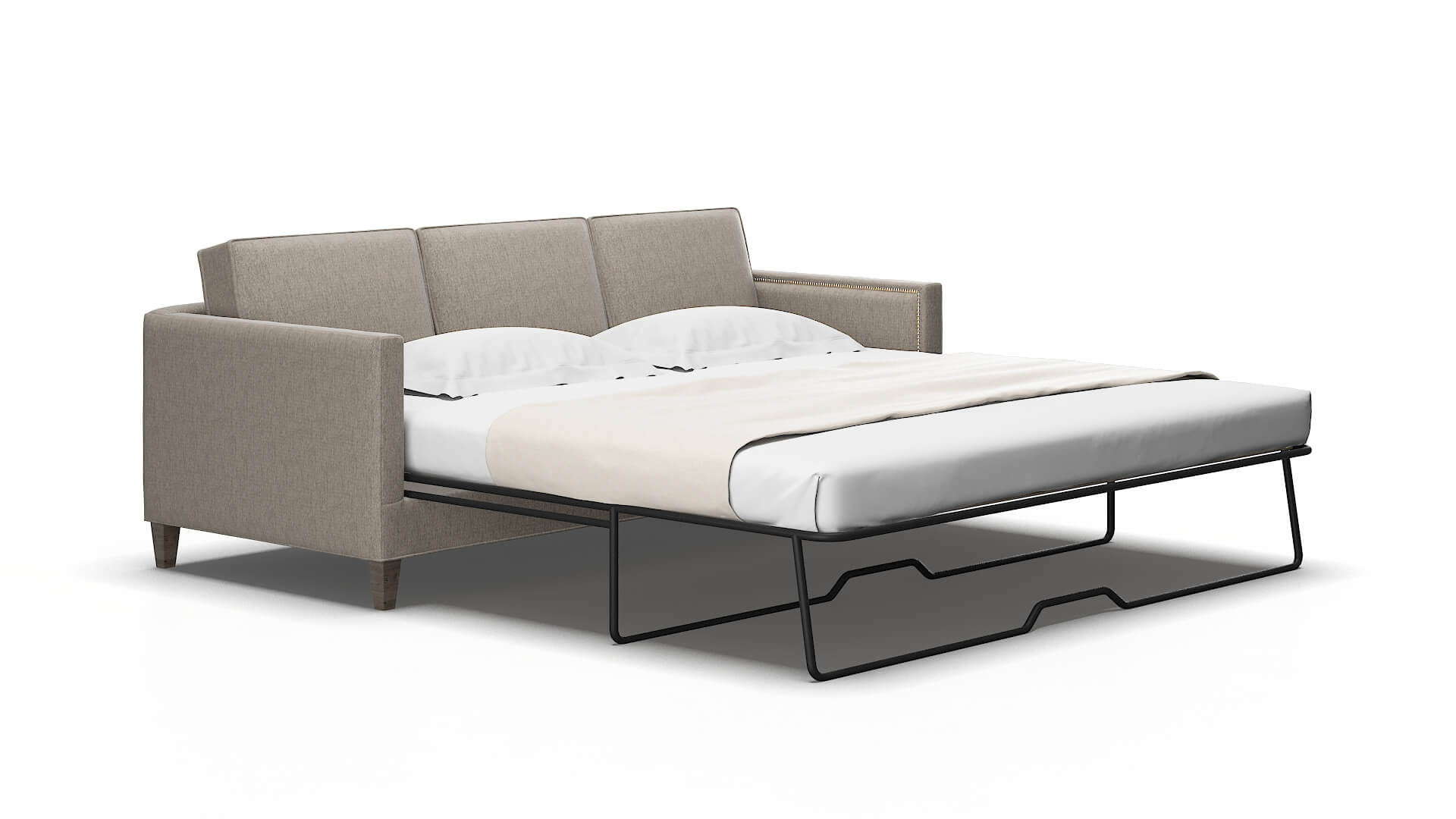 Alps Cosmo taupe Sofa sleeper Espresso Legs  2