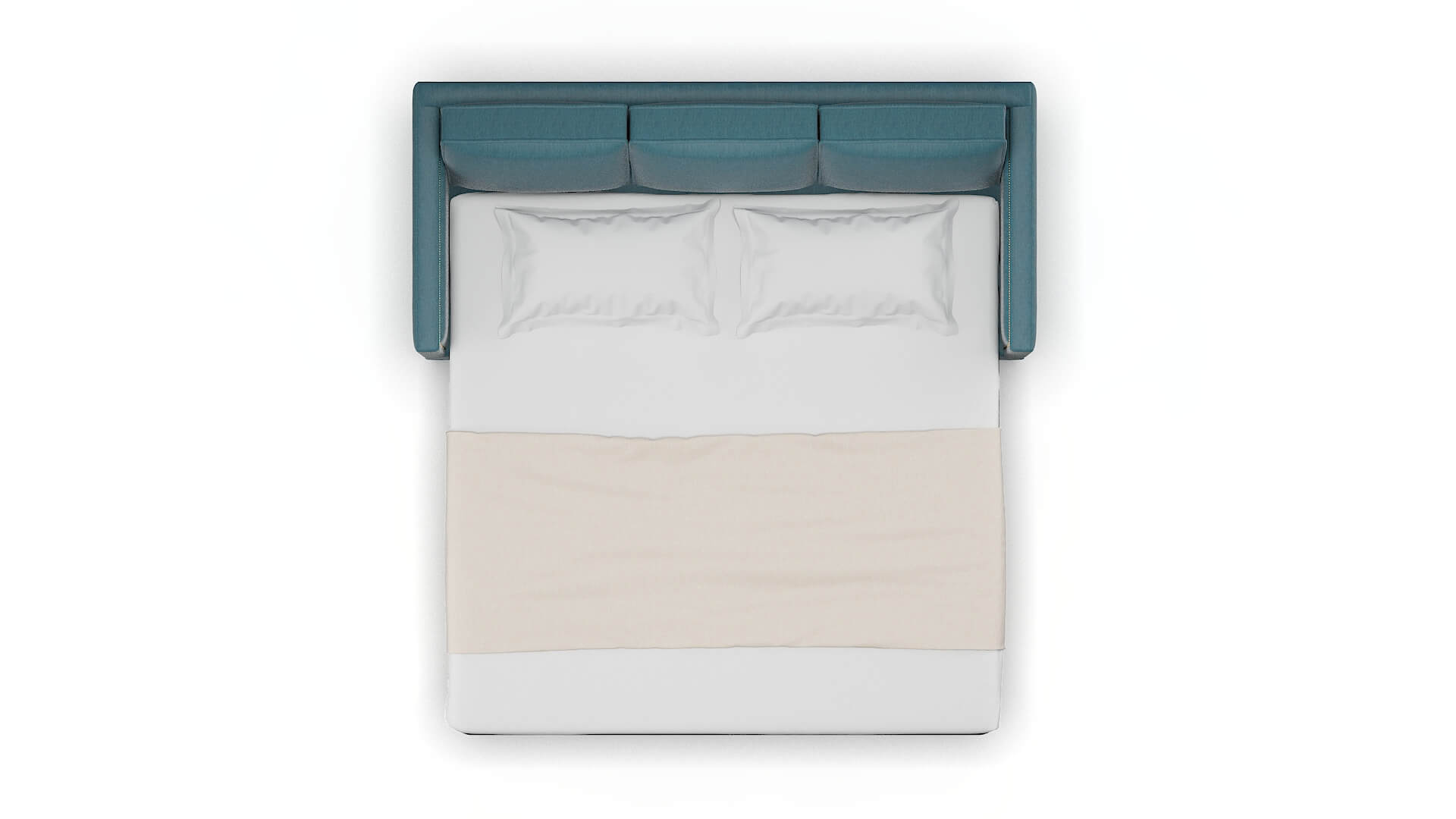 Alps Cosmo Teal Sofa Sleeper Espresso legs 3