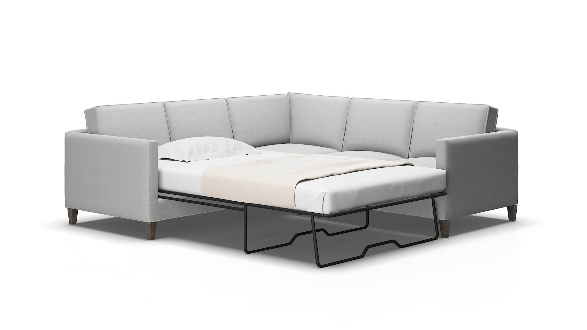 Alps Dawson platinum Sectional sleeper Espresso Legs  2