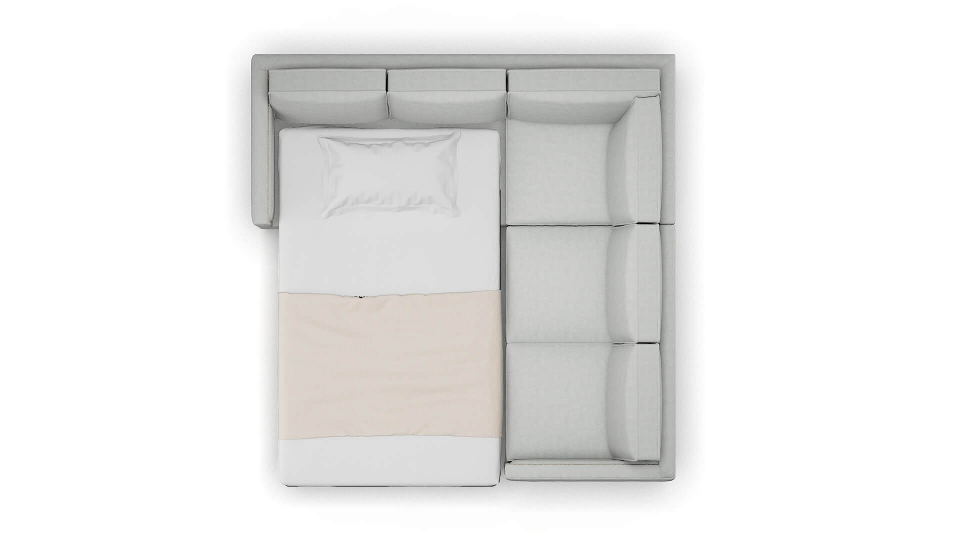 Alps Dawson Platinum Sectional Sleeper Espresso legs 3