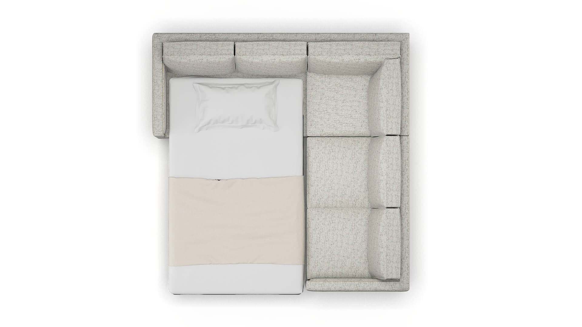 Alps Derby Ash Sectional Sleeper Espresso legs 3