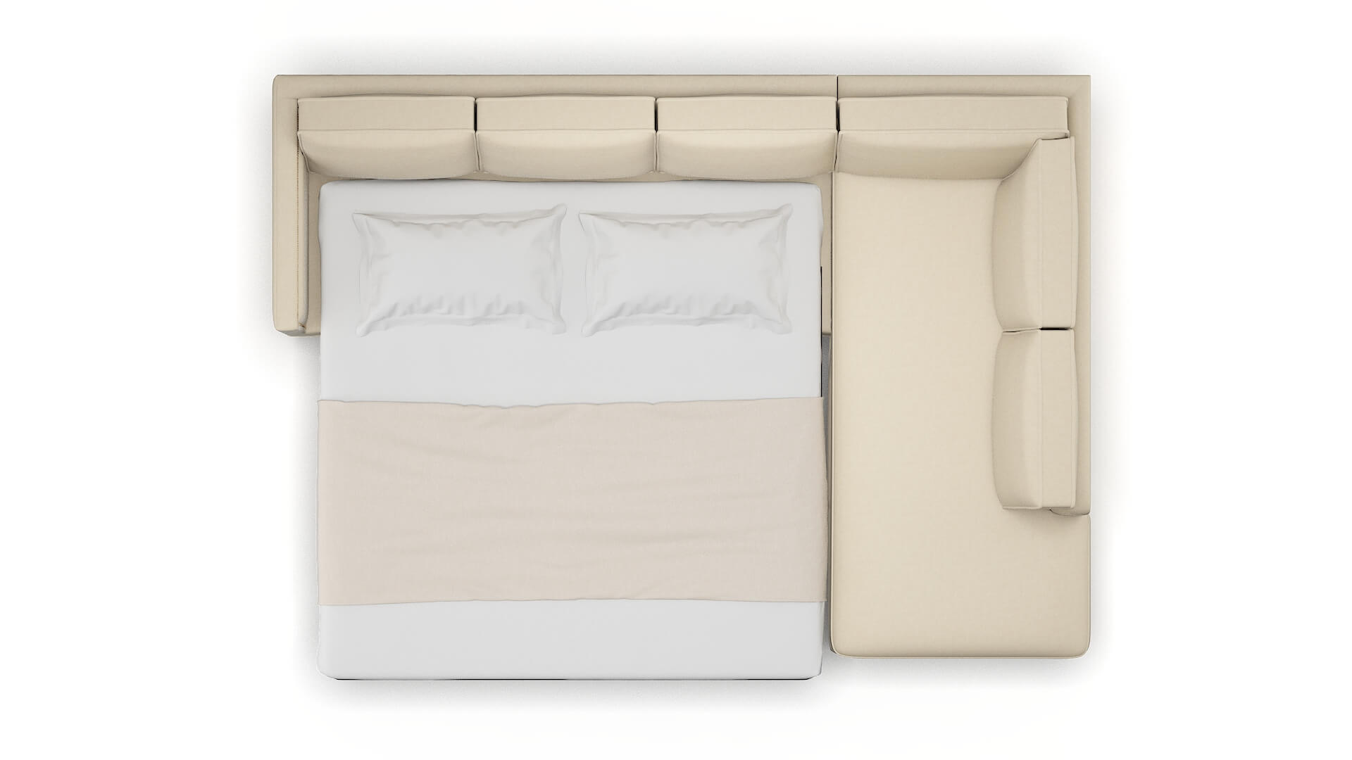 Alps Dream_d Almond Panel Sleeper Espresso legs 3