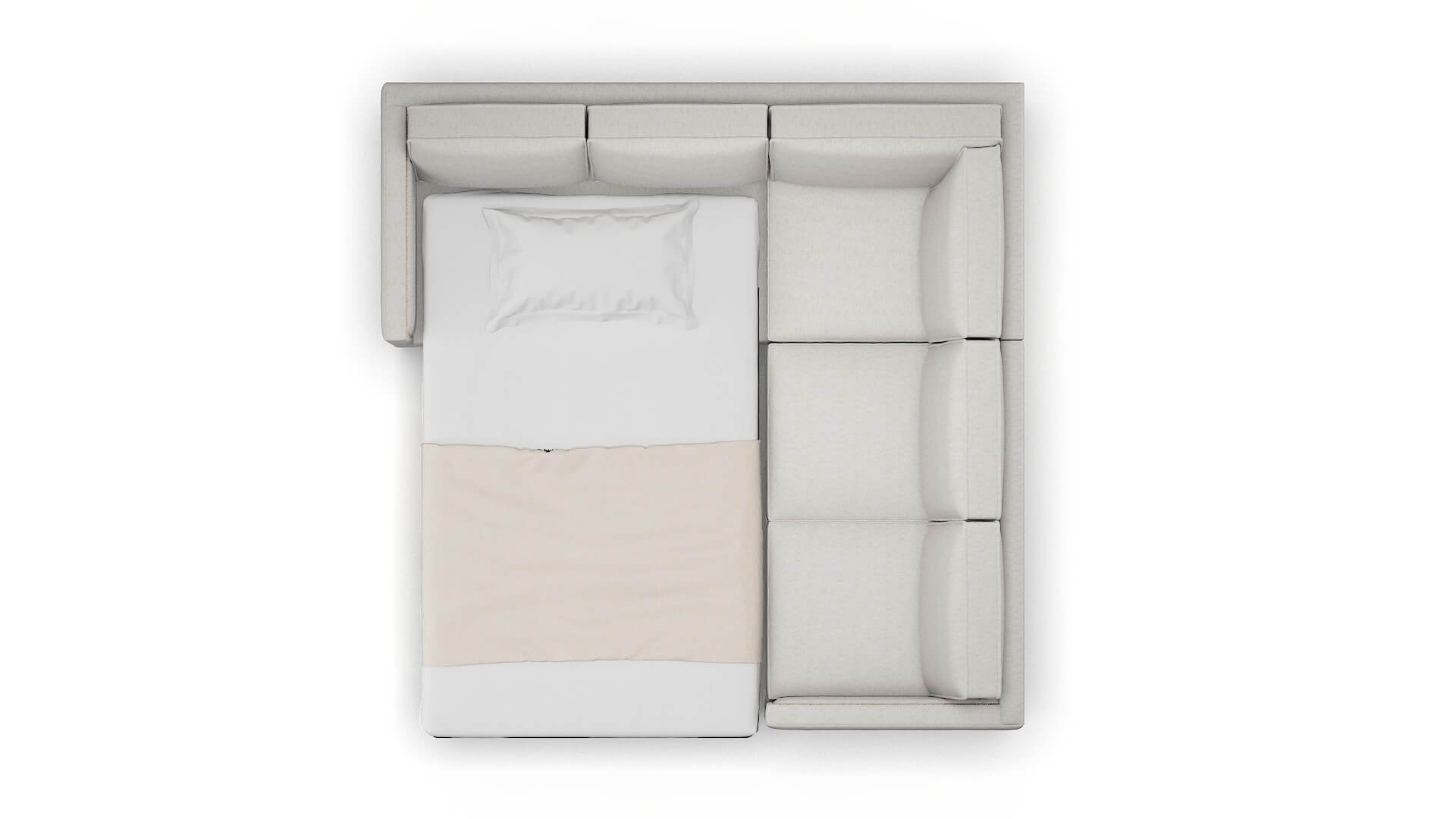 Alps Dream_d Sterling Sectional Sleeper Espresso legs 3