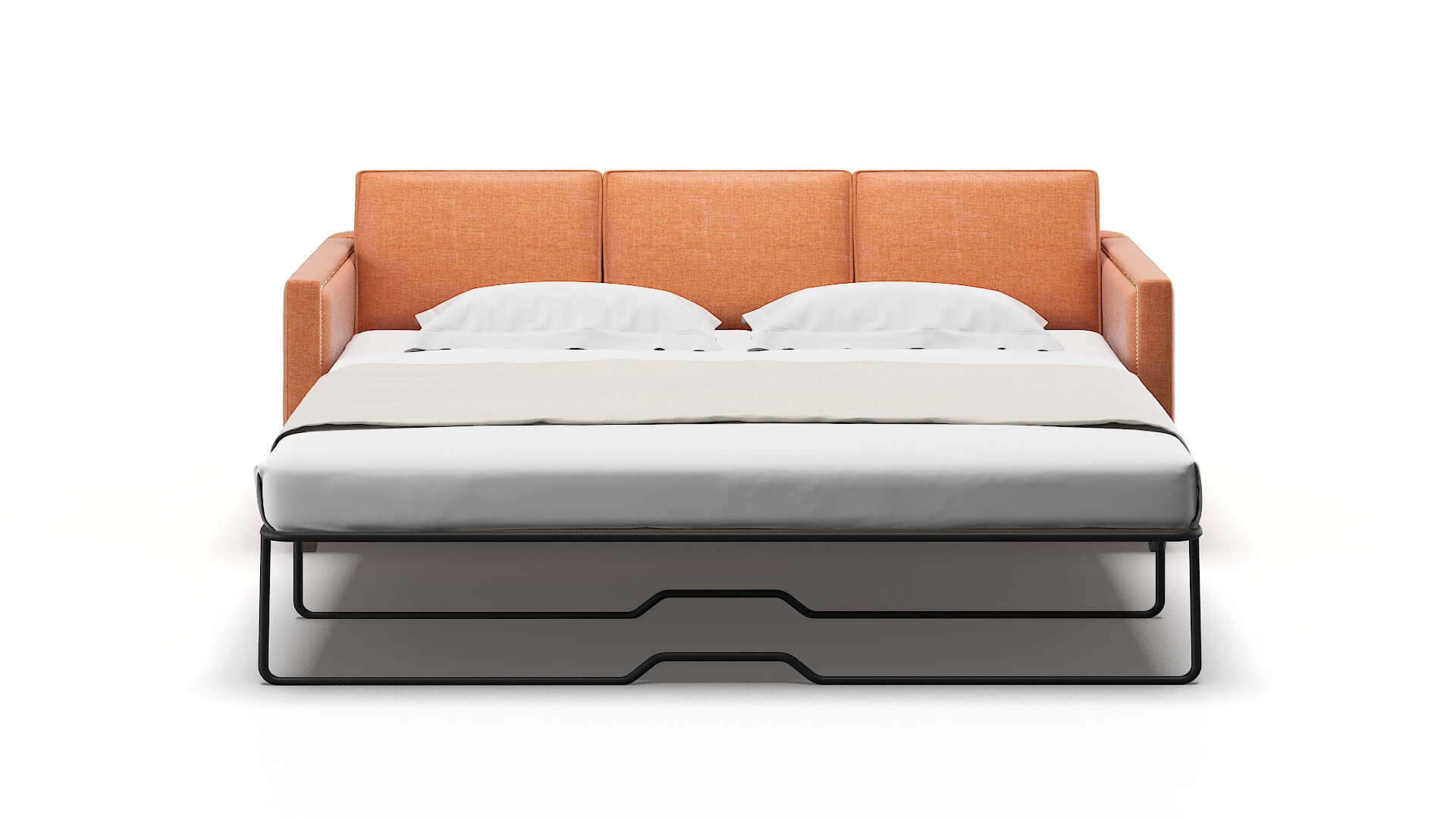 Alps Durham Tangerine Sofa Sleeper Espresso legs 1