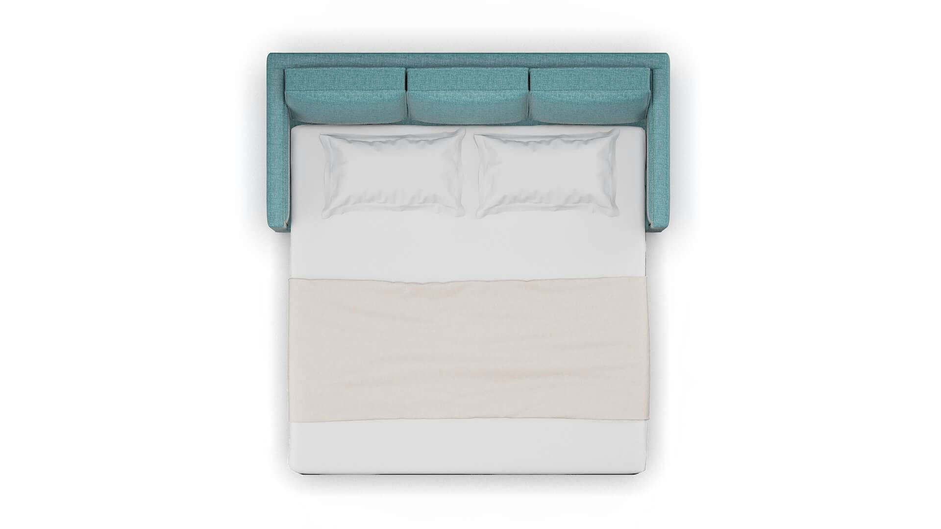 Alps Elliot Teal Sofa Sleeper Espresso legs 3