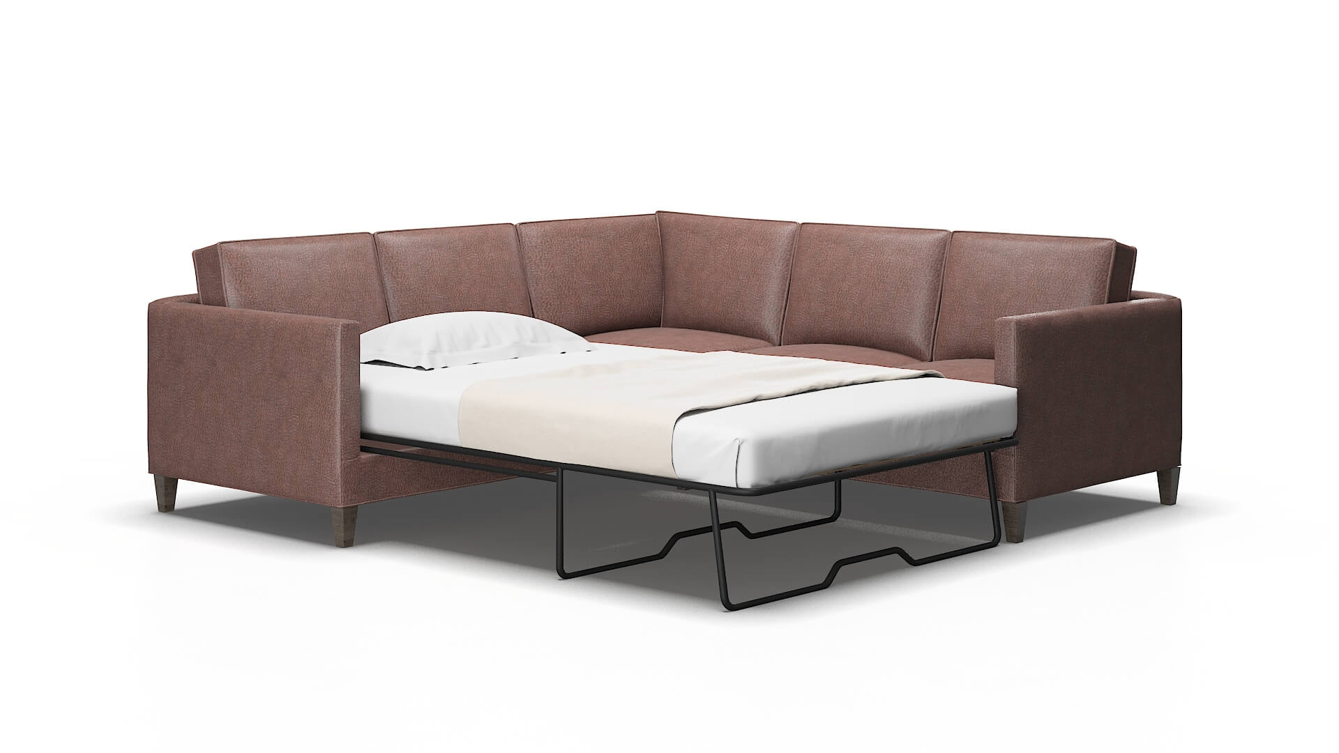 Alps Ford brown Sectional sleeper Espresso Legs  2