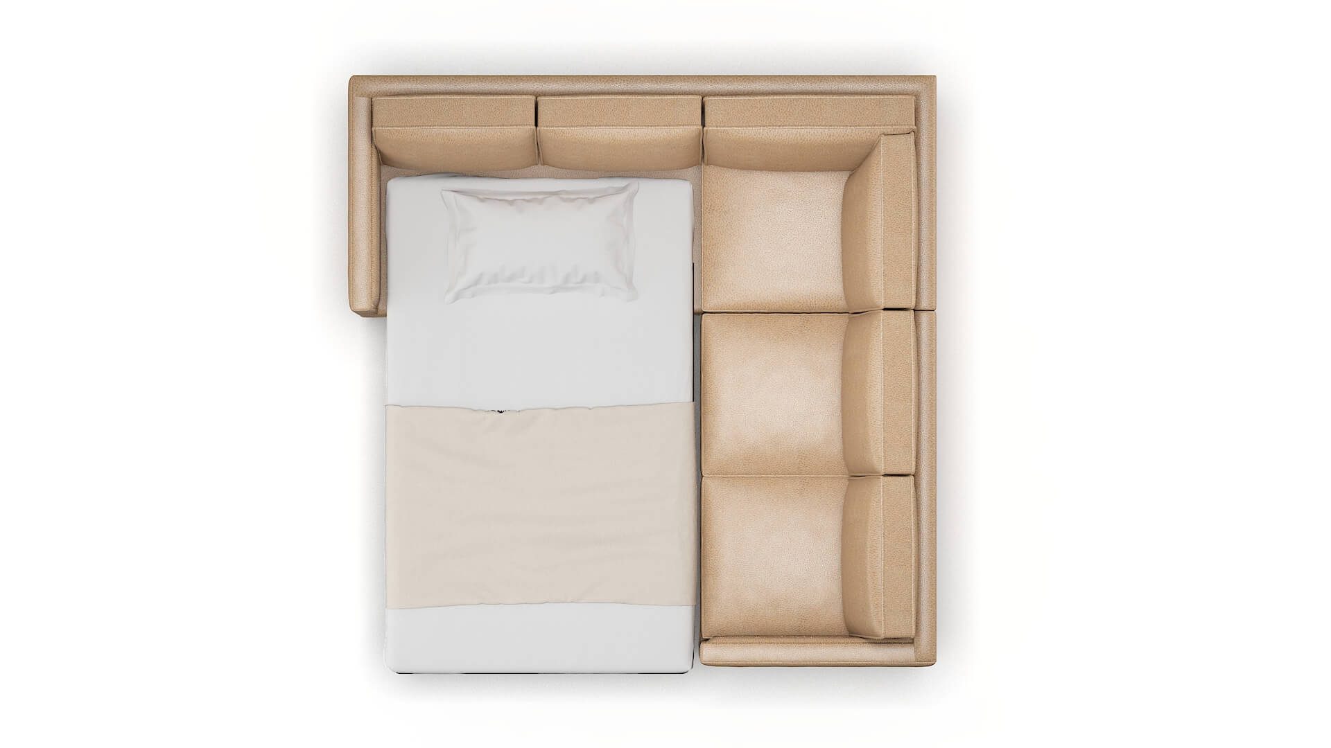 Alps Ford Dune Sectional Sleeper Espresso legs 3